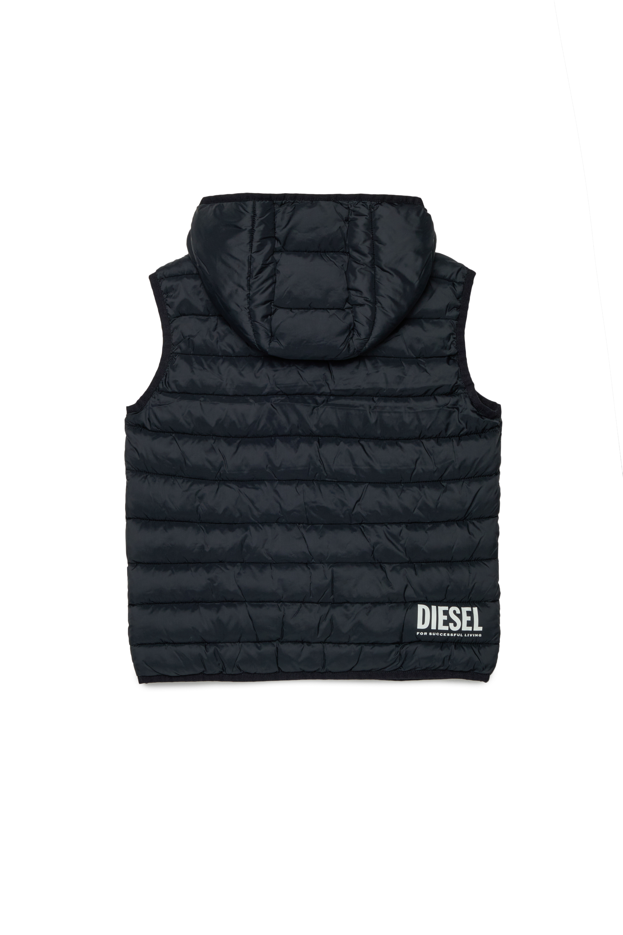 Diesel - JTEMPLY, Gilet rembourr&eacute; en nylon avec capuche Mixte in Noir - 2