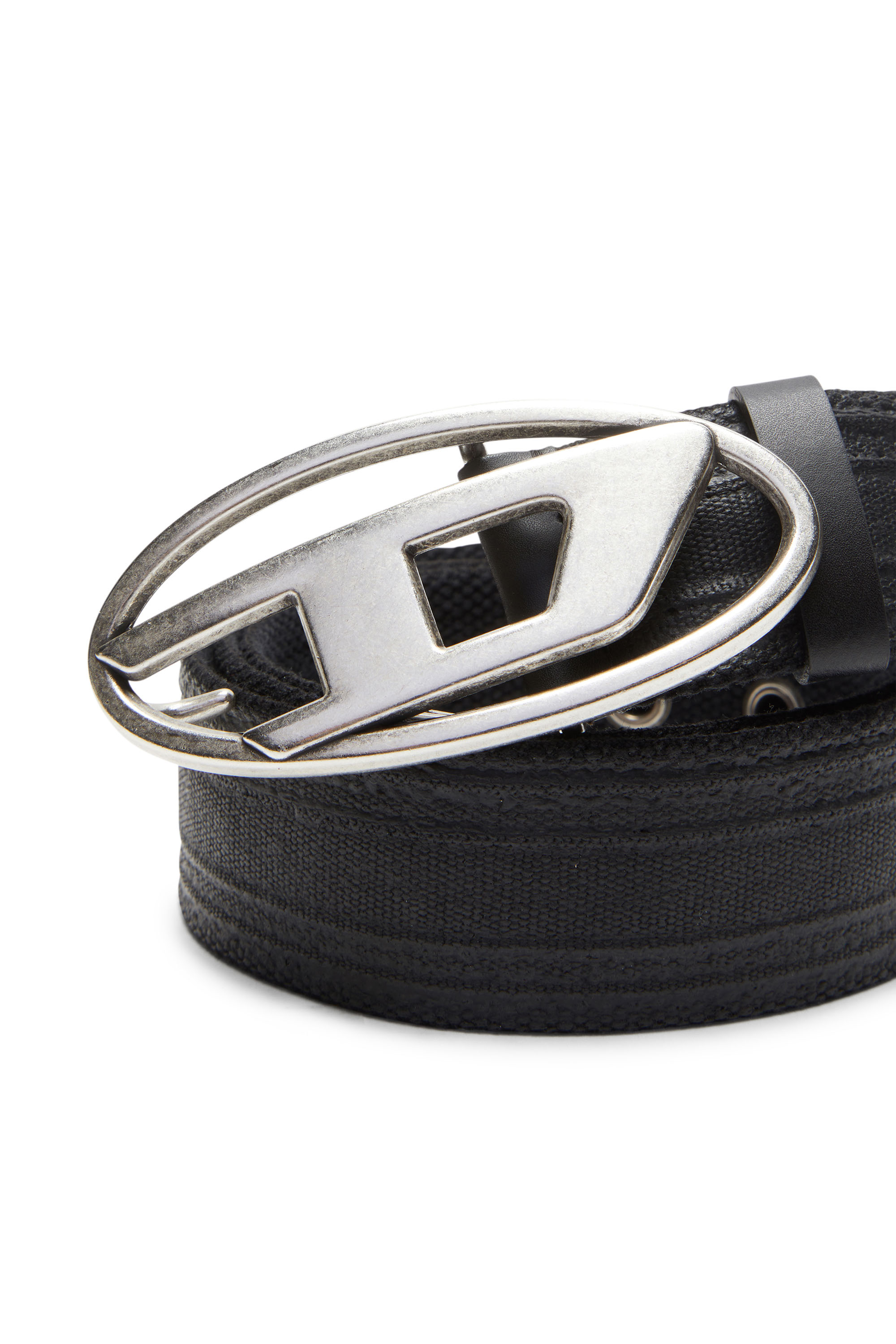 Diesel - B-1DR TAPE, Ceinture 4 cm en coton ciré Homme in Noir - 3
