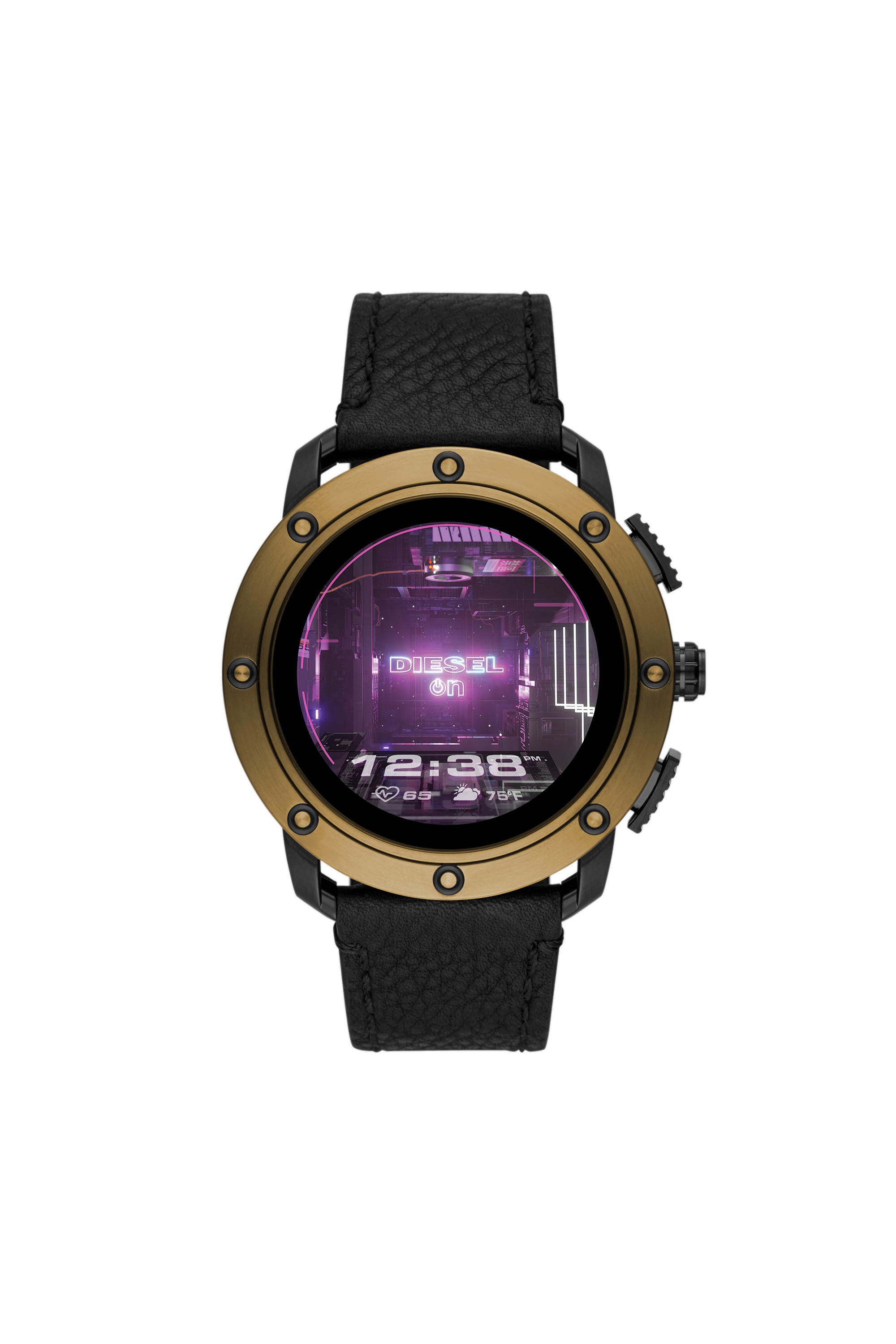 Diesel - DT2016, Montre connectée Axial en cuir noir Homme in Noir - 1