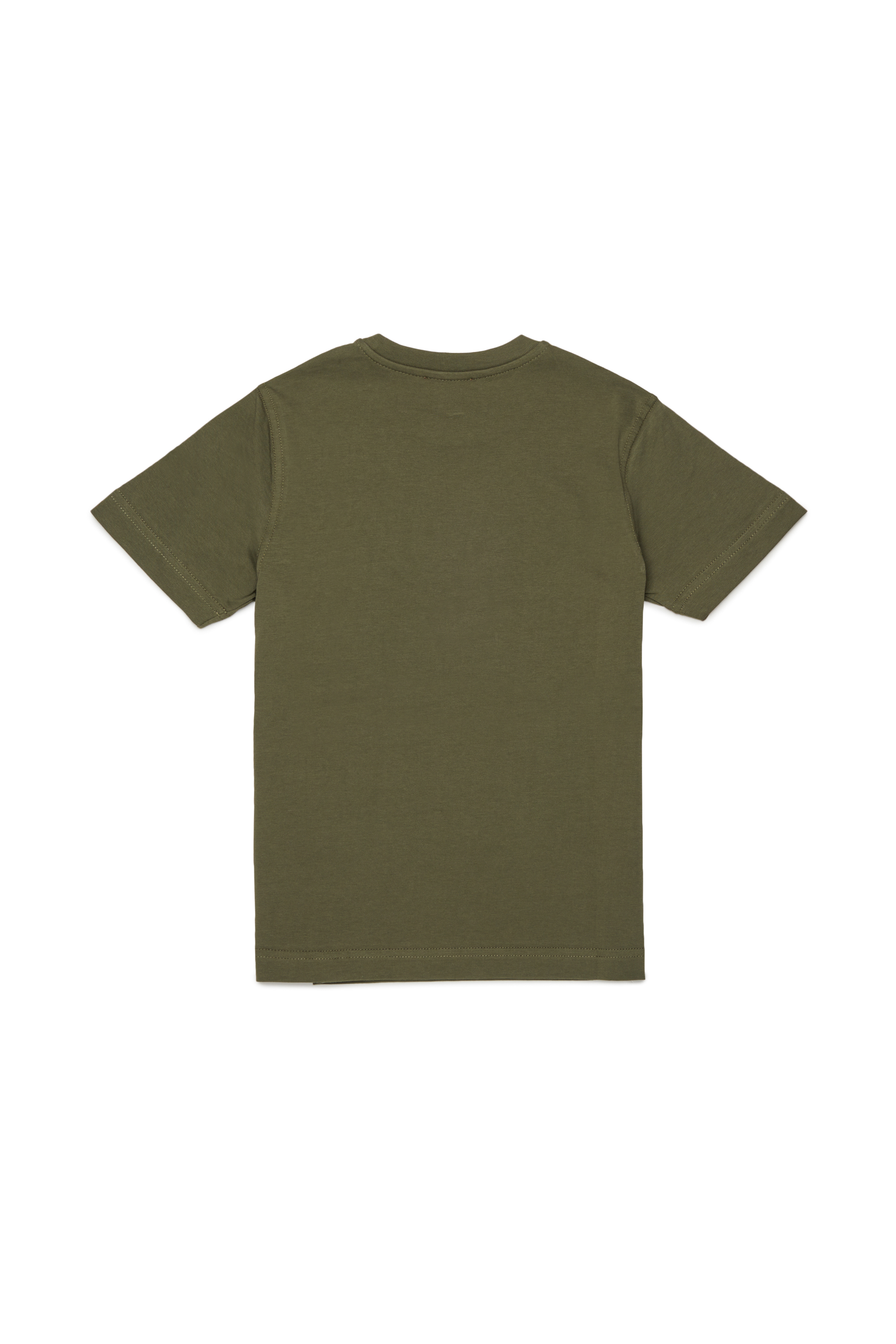Diesel - TADJUSTK14, T-shirt en coton avec logo imprimé Homme in Vert - 2