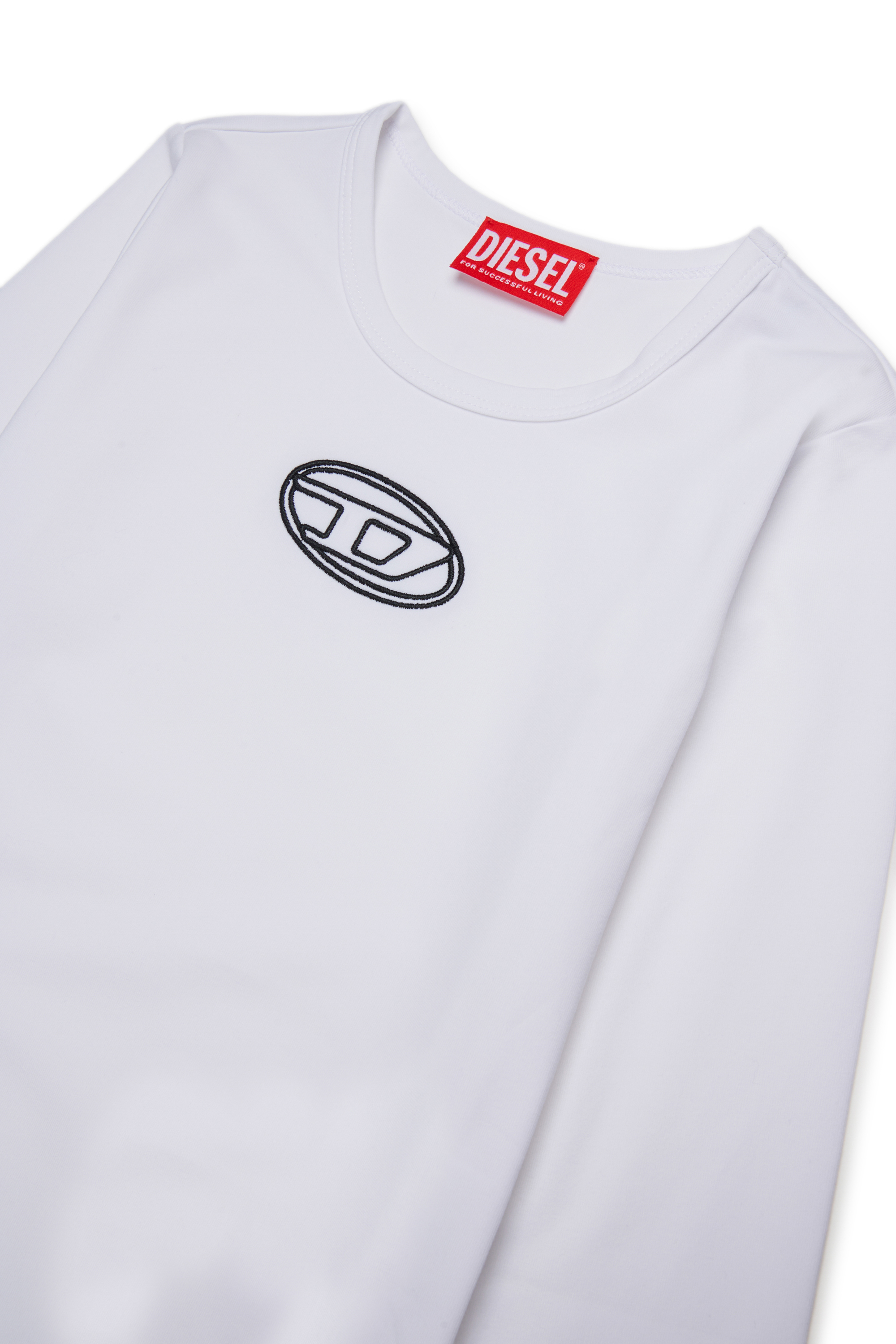 Diesel - BALAT, Body en coton à manches longues Femme in Blanc - 3