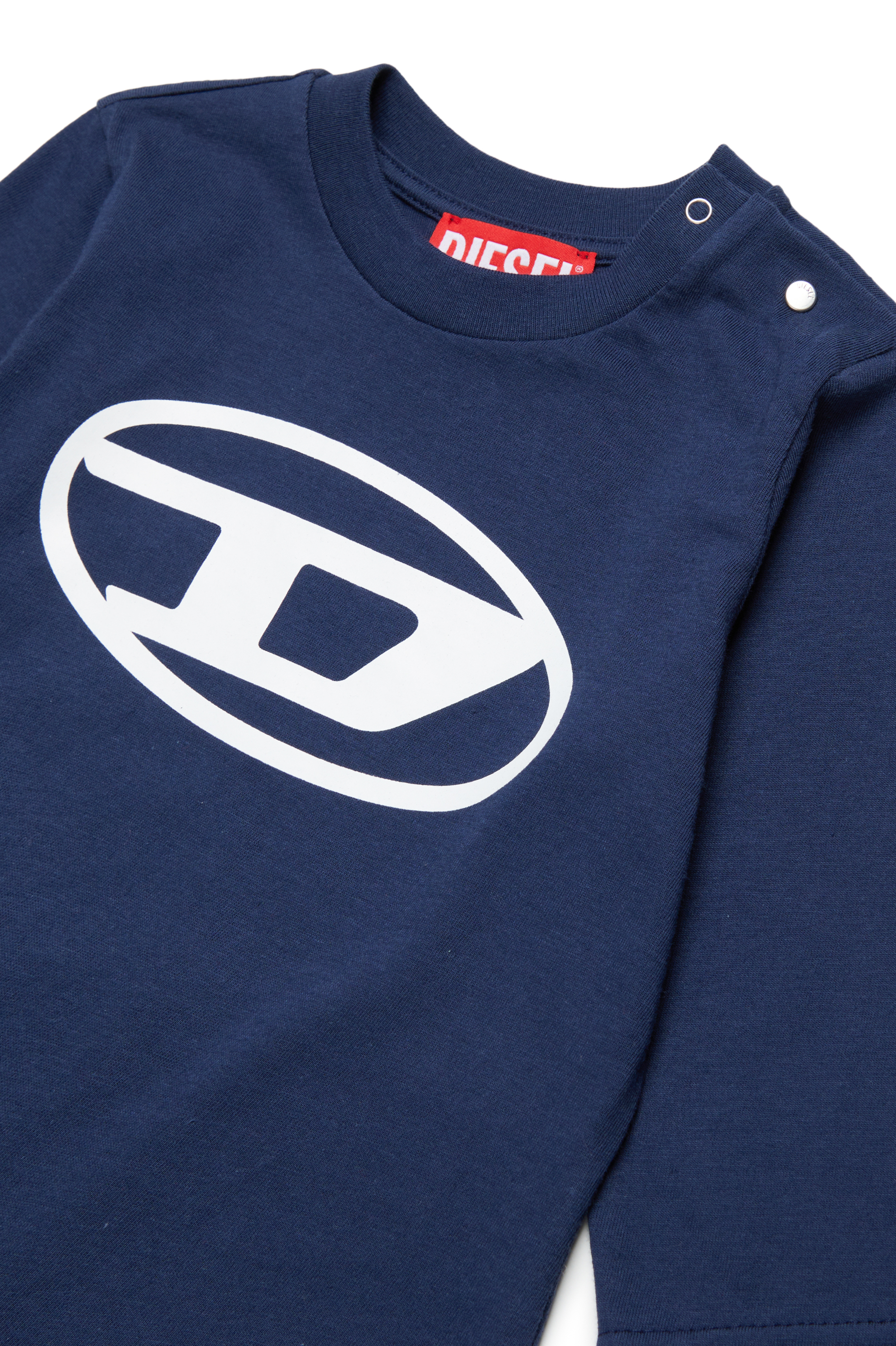 Diesel - TCERBLSB, Mixte T-shirt à manches longues avec Oval D in Bleu - Image 3