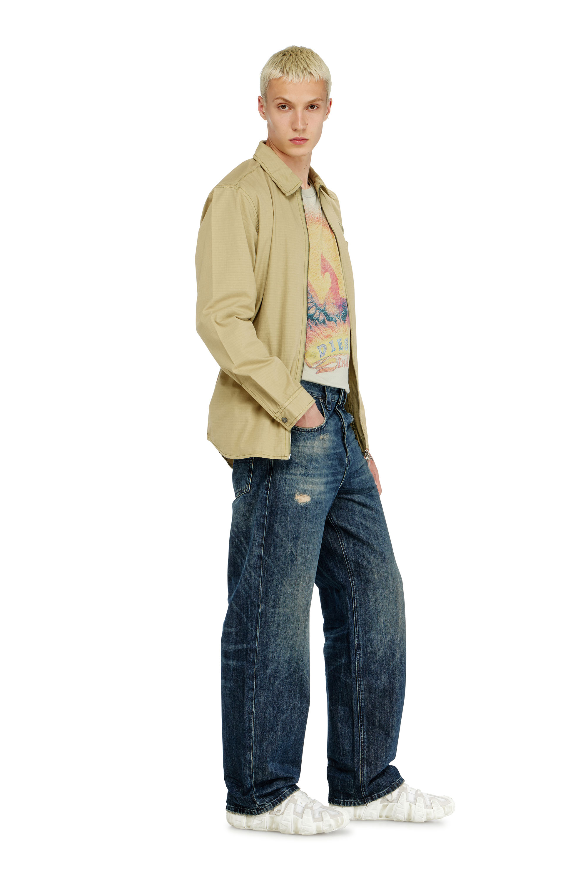 Diesel - Relaxed Jeans 2001 D-Macro 0ADBZ Homme, Bleu Fonc&eacute; - Image 2