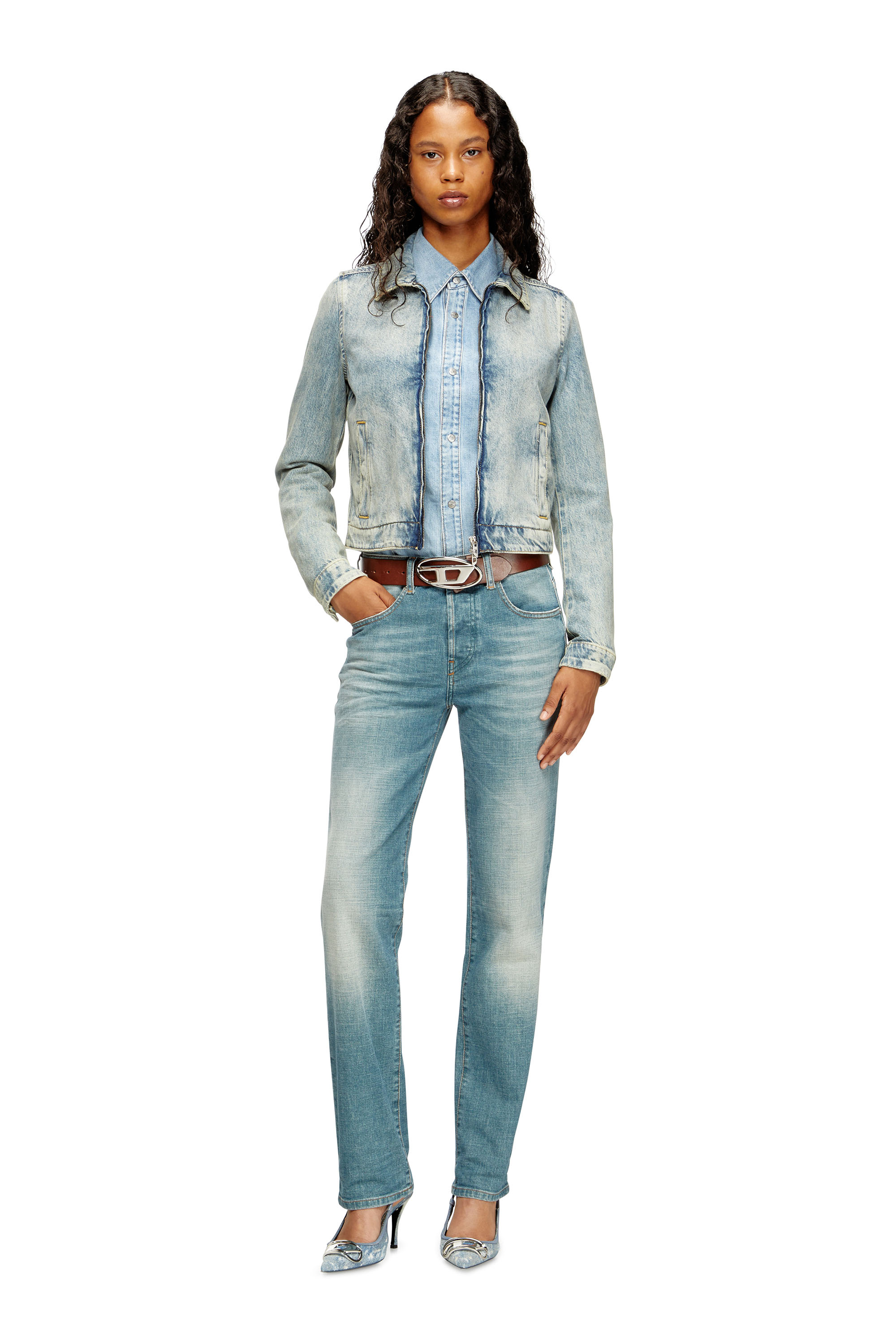 Diesel - Regular Jeans 1989 D-Mine 09M58 Femme, Bleu moyen - Image 1