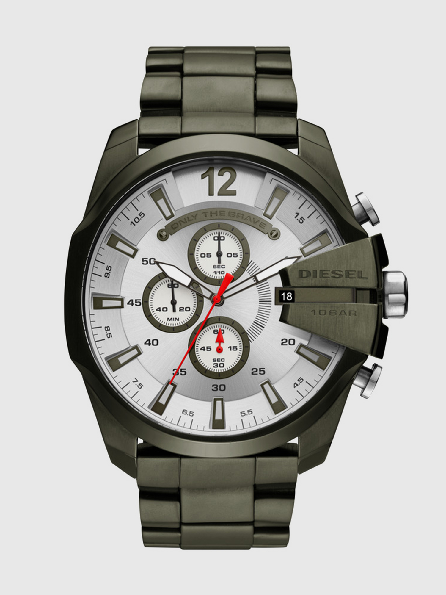 Diesel - DZ4478, Man's Olive Diesel tag watch, 51 mm in Green - 1