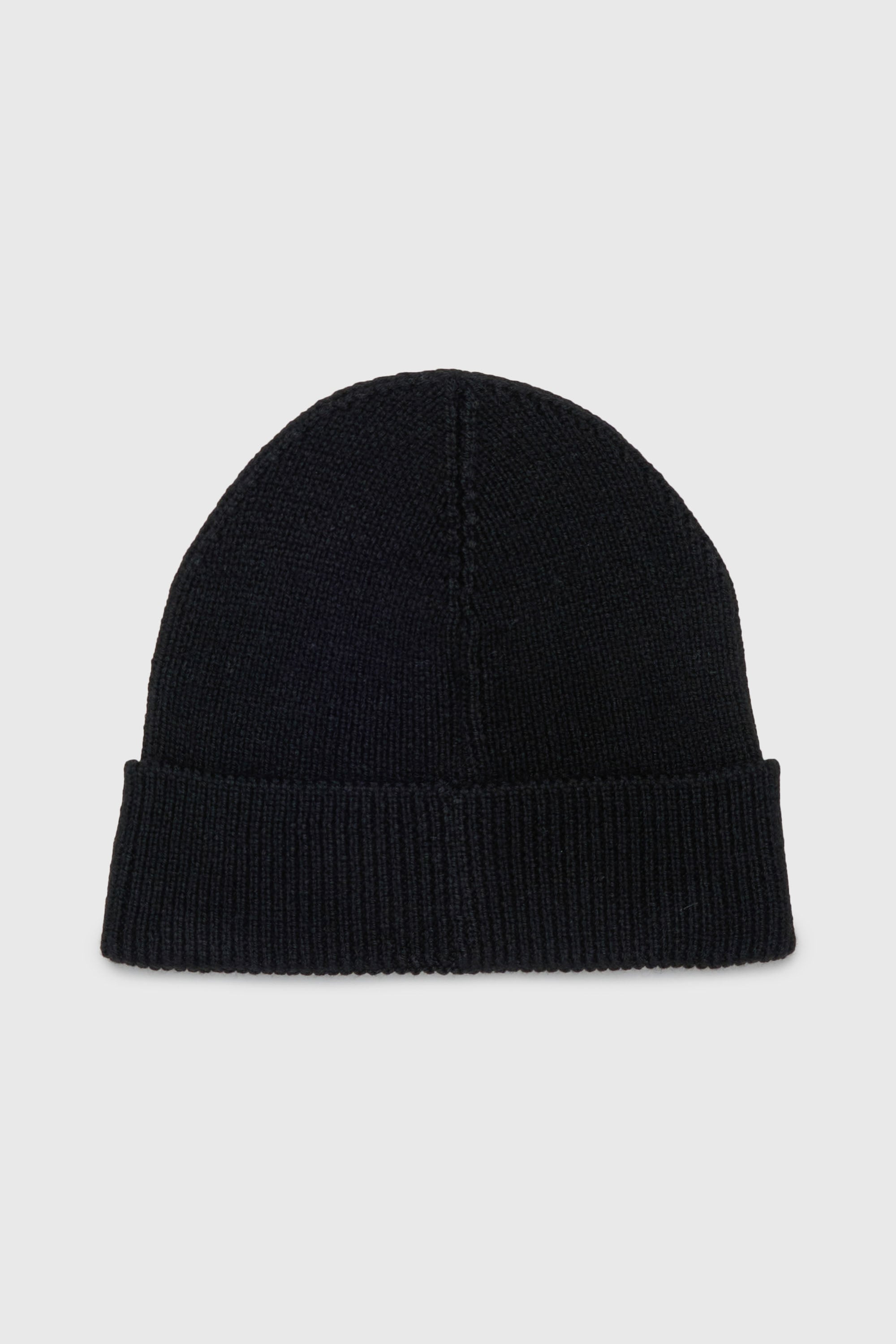 Diesel - FLOT, Bonnet en laine m&eacute;lang&eacute;e avec patch logo D Mixte in Noir - 2