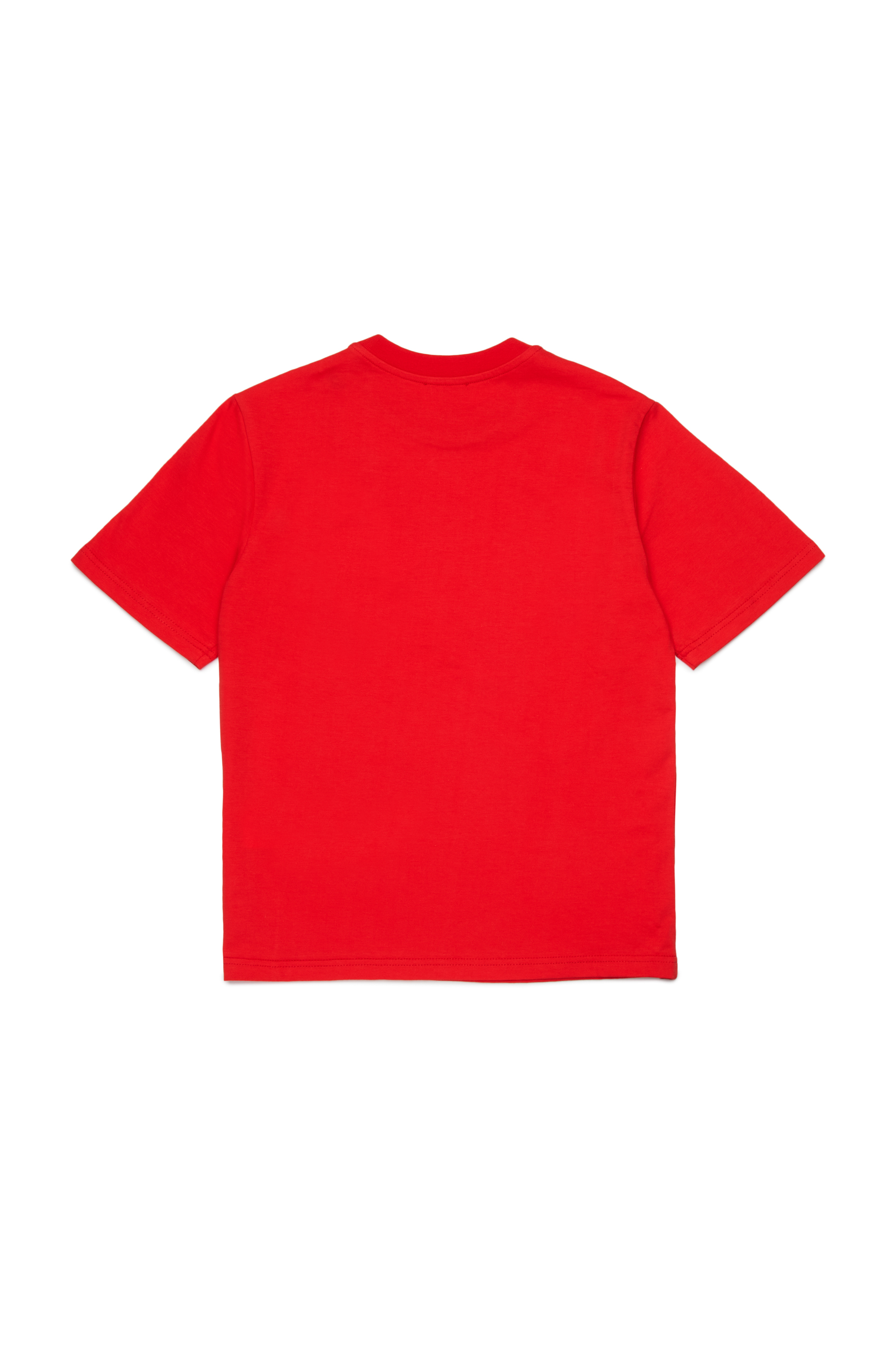 Diesel - MTOMS OVER, T-shirt en coton avec imprim&eacute; logo maxi Homme in Rouge - 2