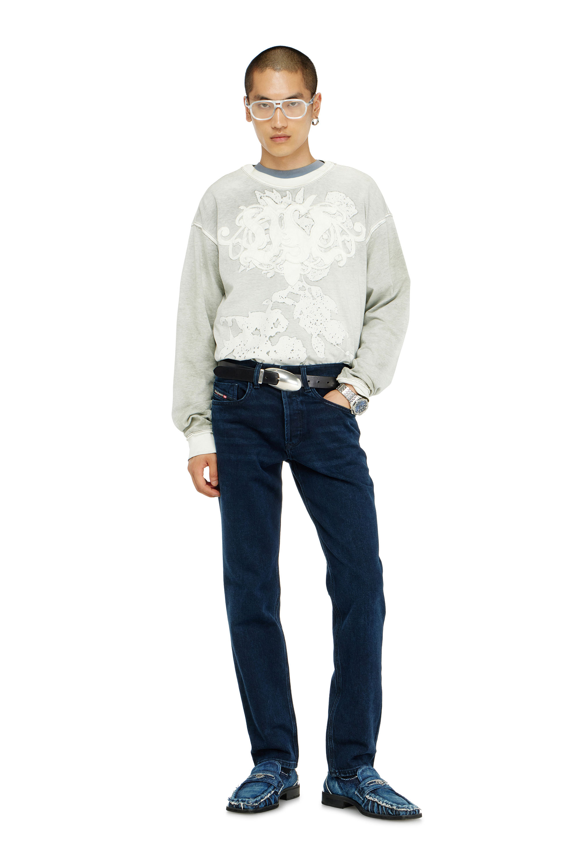 Diesel - Regular Jeans 2023 D-Finitive 0KBBJ Homme, Bleu Fonc&eacute; - Image 1
