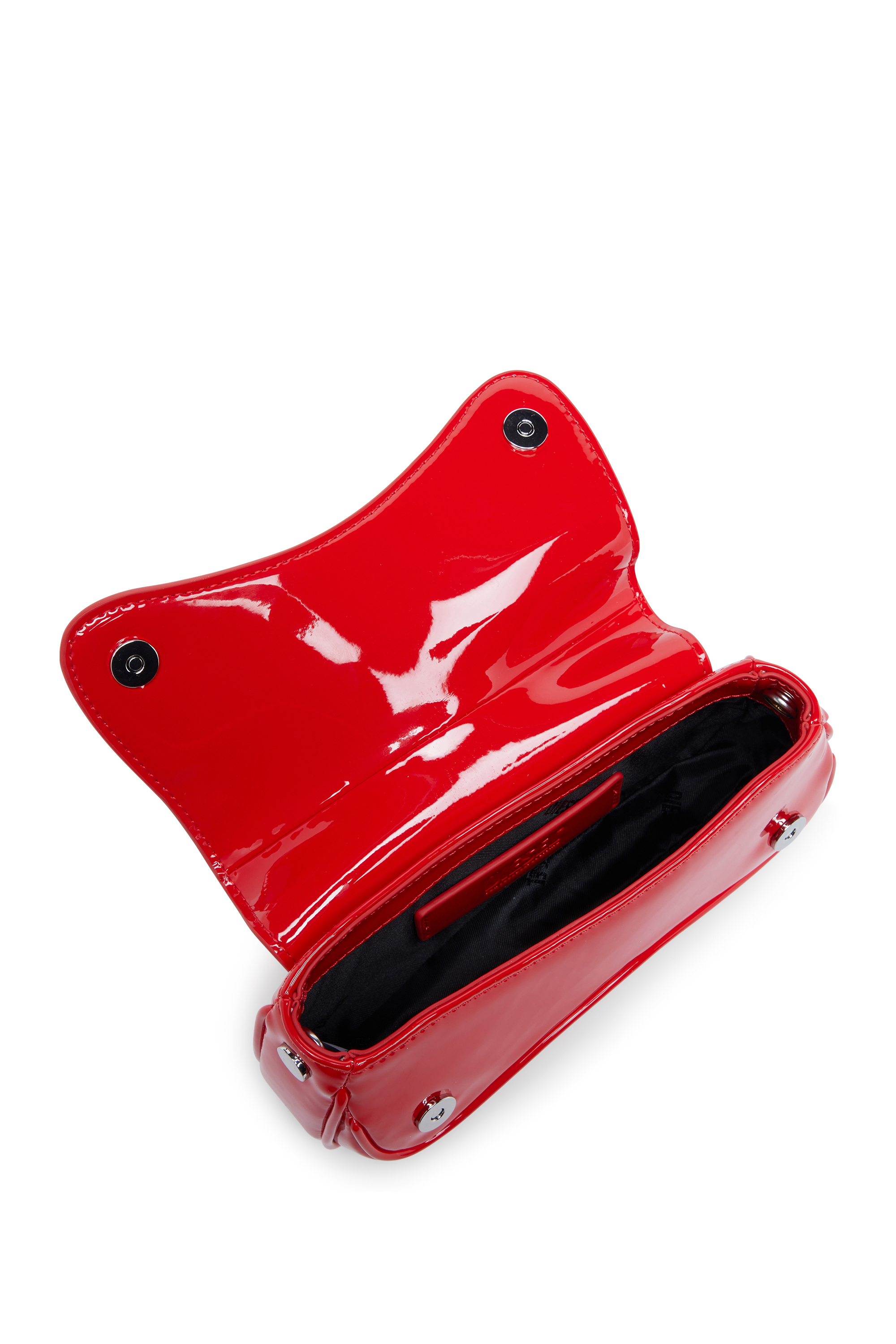 Diesel - PLAY CROSSBODY XS, Play-Petit sac bandouli&egrave;re glossy Femme in Rouge - 4