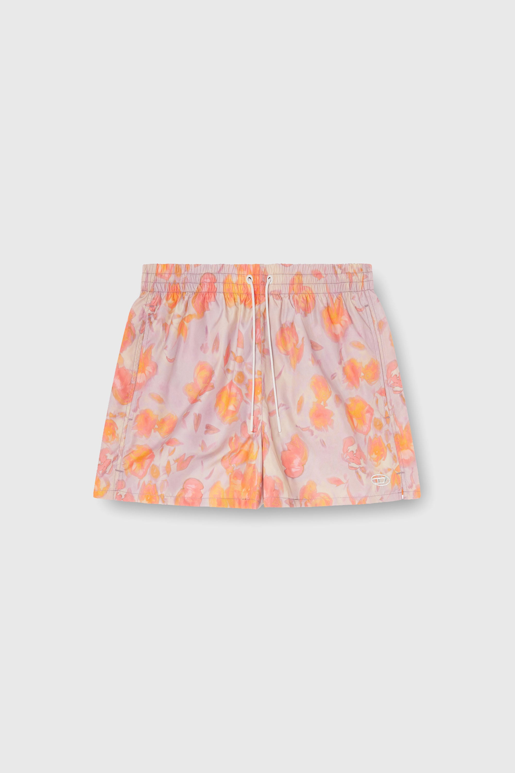 Diesel - OLLY-34-D-CORE, Short de bain m&eacute;tallis&eacute; &agrave; motif floral Homme in Violet - 2