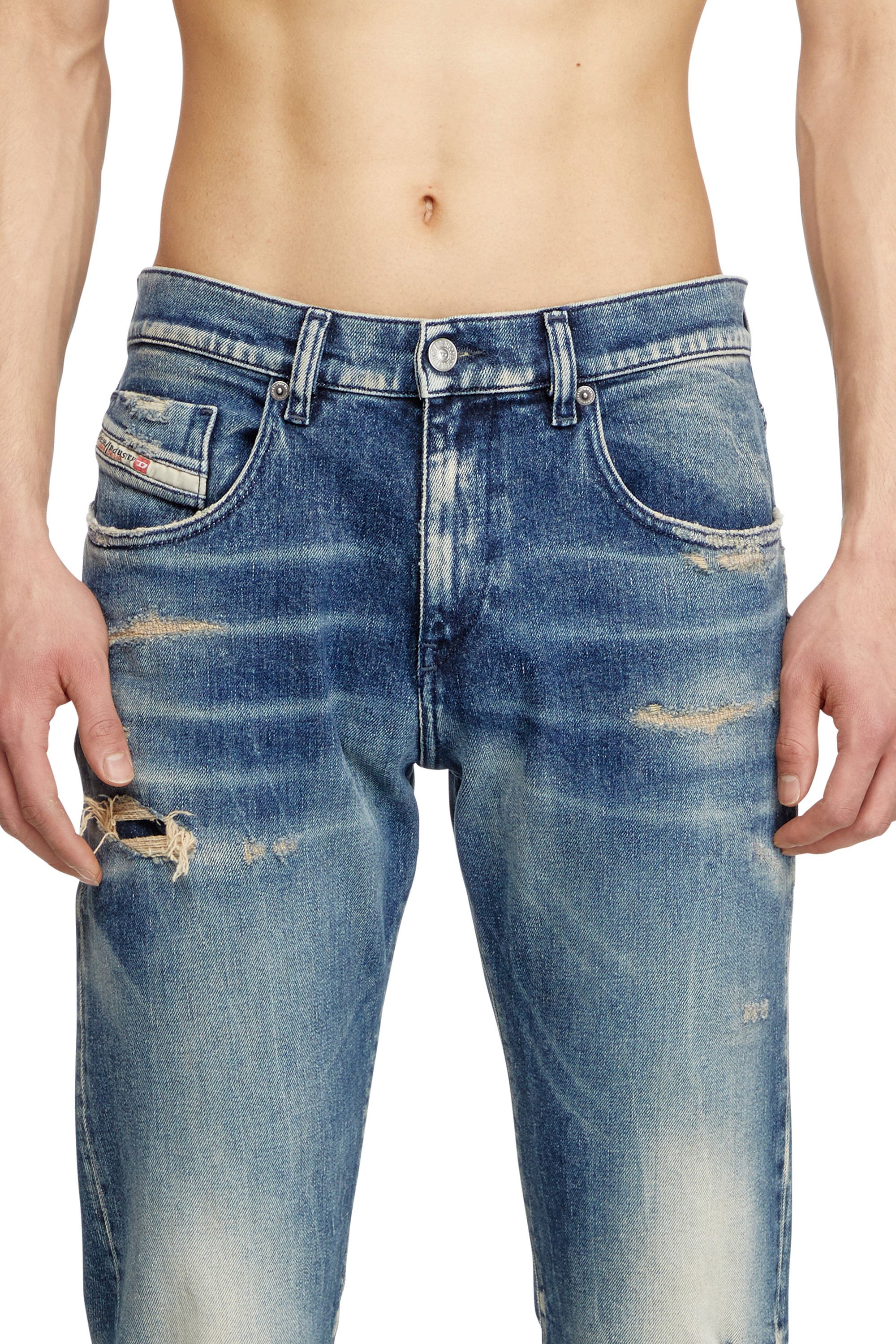 Diesel - Slim Jeans 2019 D-Strukt 007Y6 Homme, Bleu Foncé - Image 4