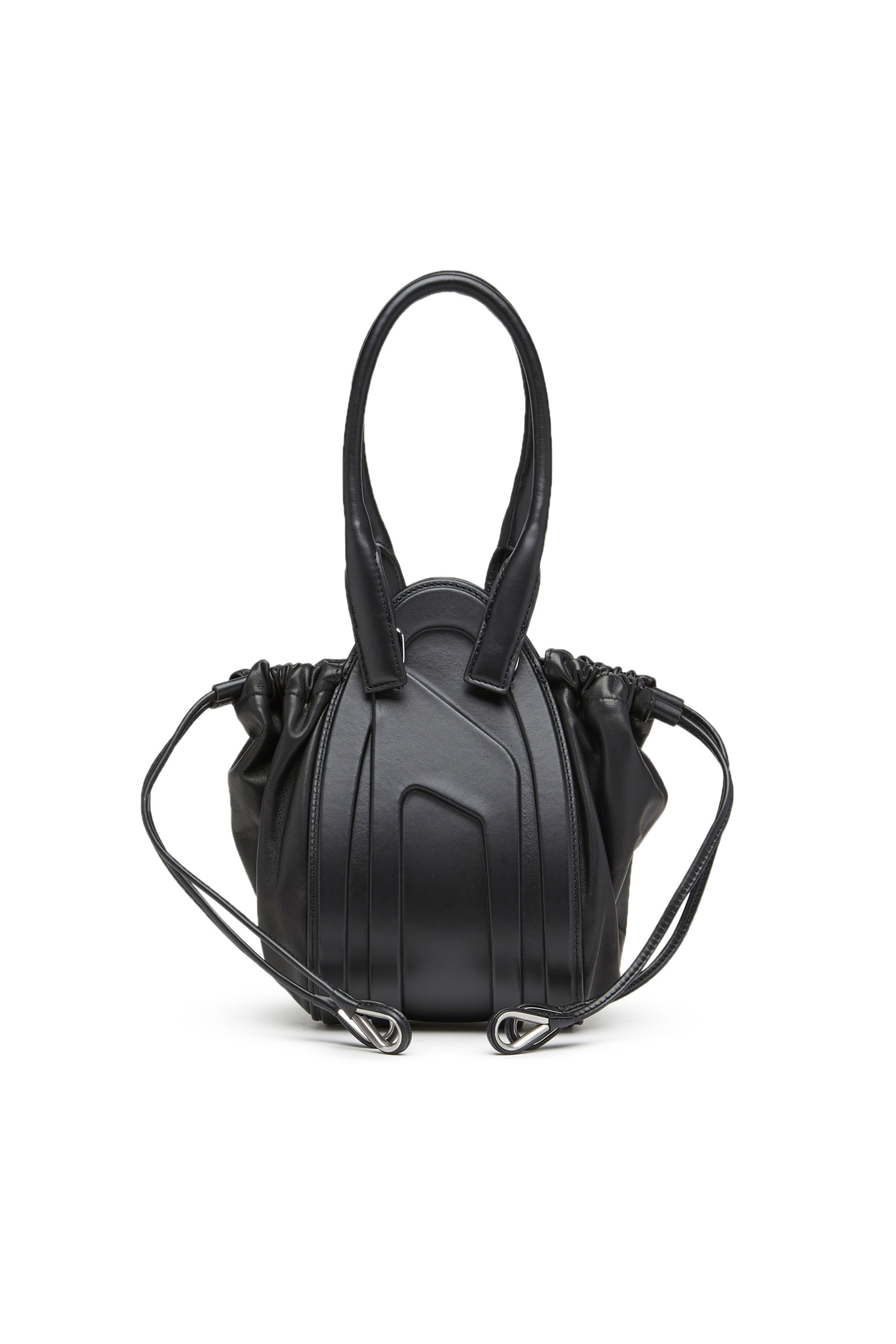 Diesel - 1DR-FOLD XS, 1DR-Fold XS-Sac &agrave; main avec logo oval en cuir nappa Femme in Noir - 2