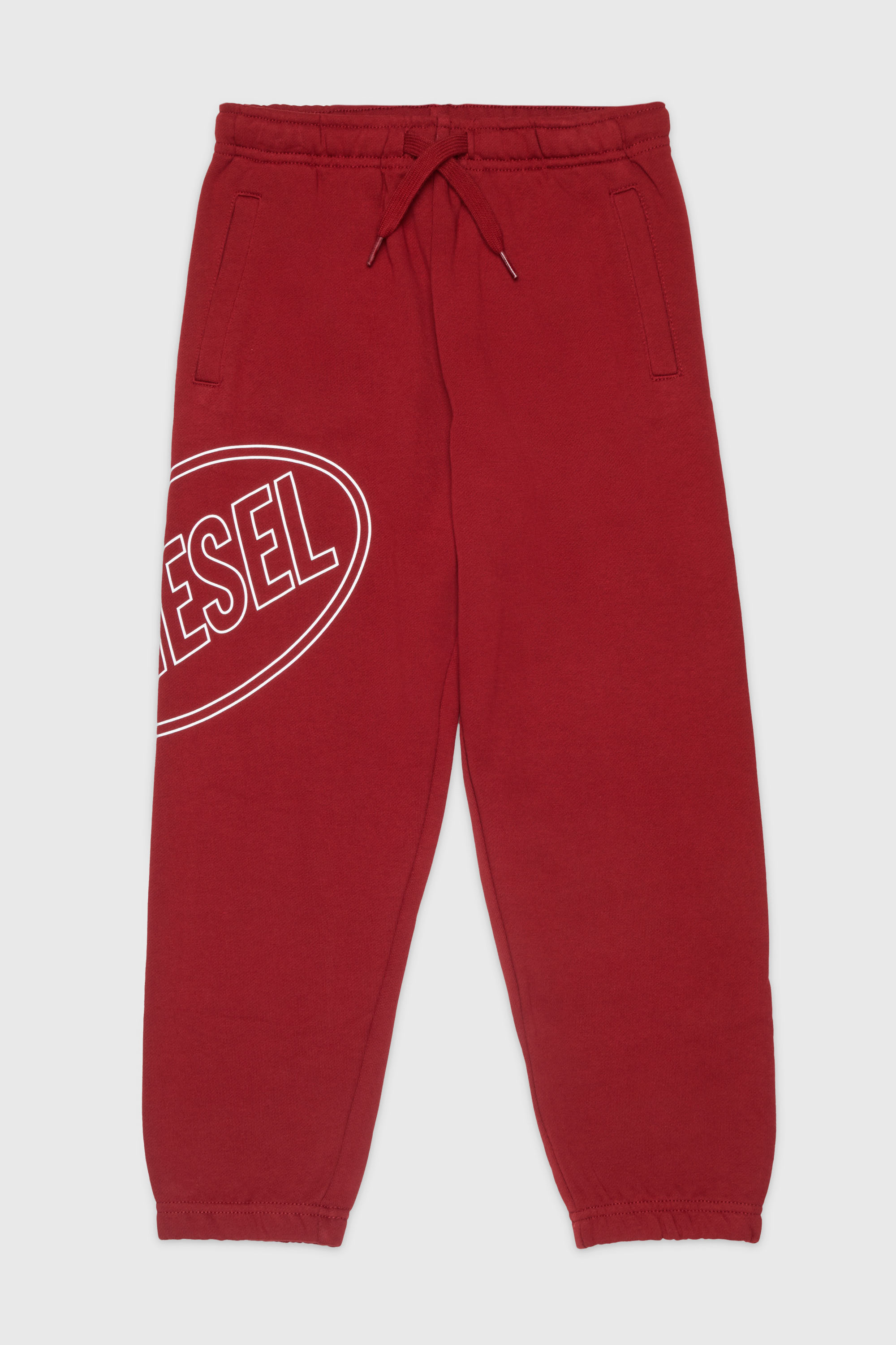 Diesel - PCIRCLE, Pantalon de surv&ecirc;tement avec imprim&eacute; sur le c&ocirc;t&eacute; Homme in Rouge - 1