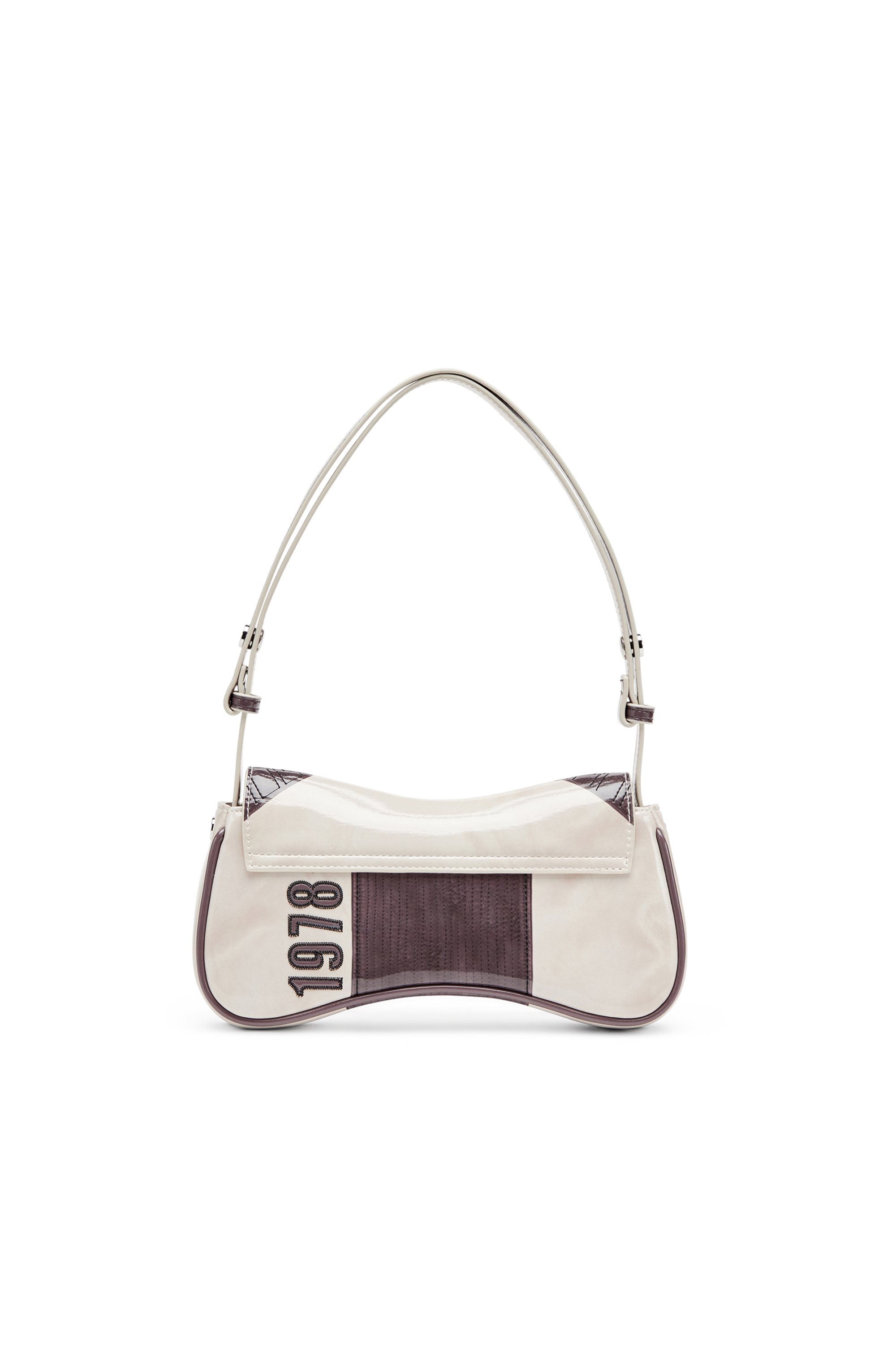 Diesel - PLAY CLUTCH, Play-Pochette brillante avec des d&eacute;tails de motard Femme in Gris - 3