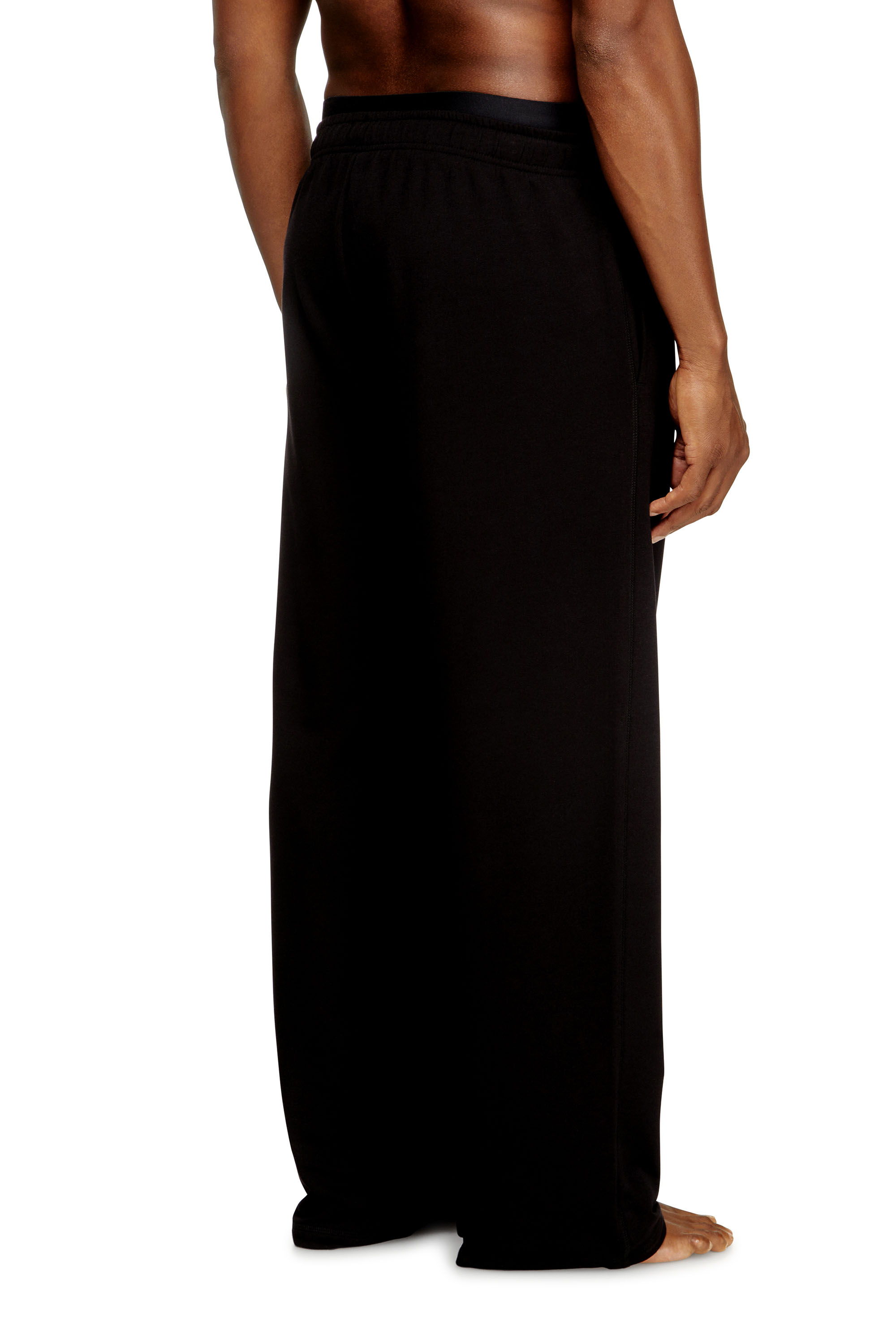 Diesel - BRADLEY-D-POP, Pantalon en éponge de coton avec ceinture à logo Homme in Noir - 2