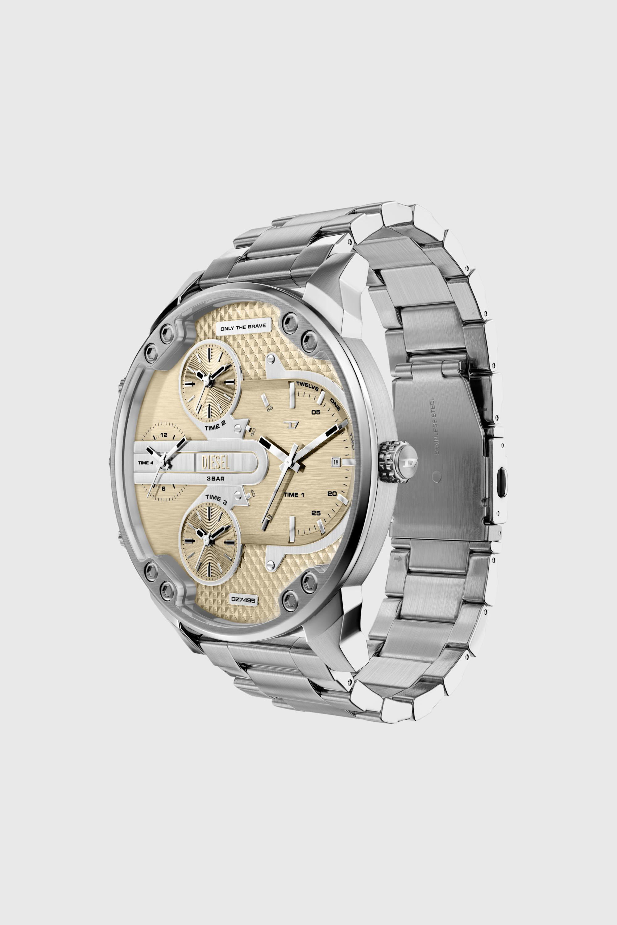 Diesel - DZ7495 WATCH, Montre en acier inoxydable Mr. Daddy Slim Homme in Gris argent&eacute; - 7