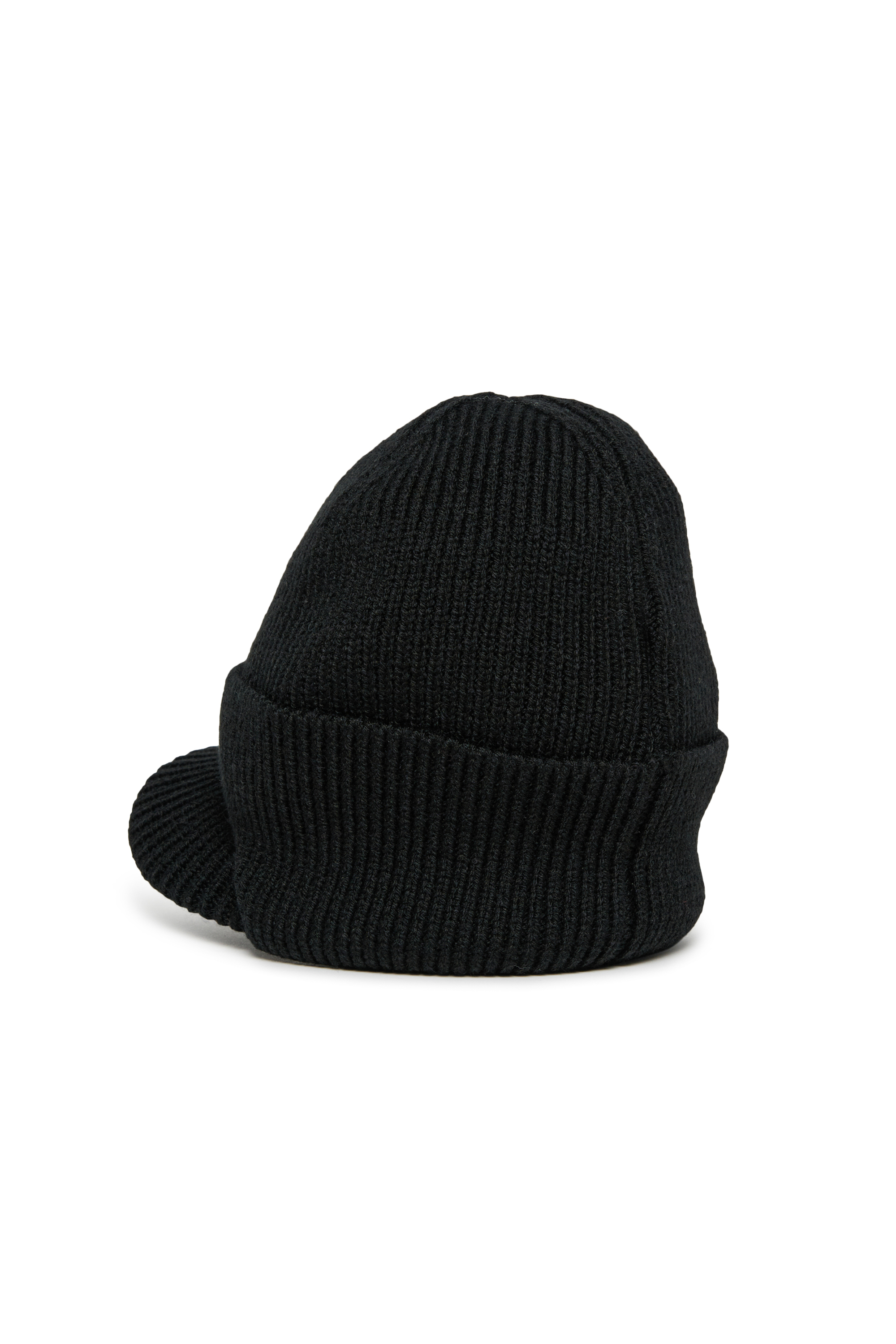 Diesel - FESTIR, Casquette en laine avec visière Homme in Noir - 2