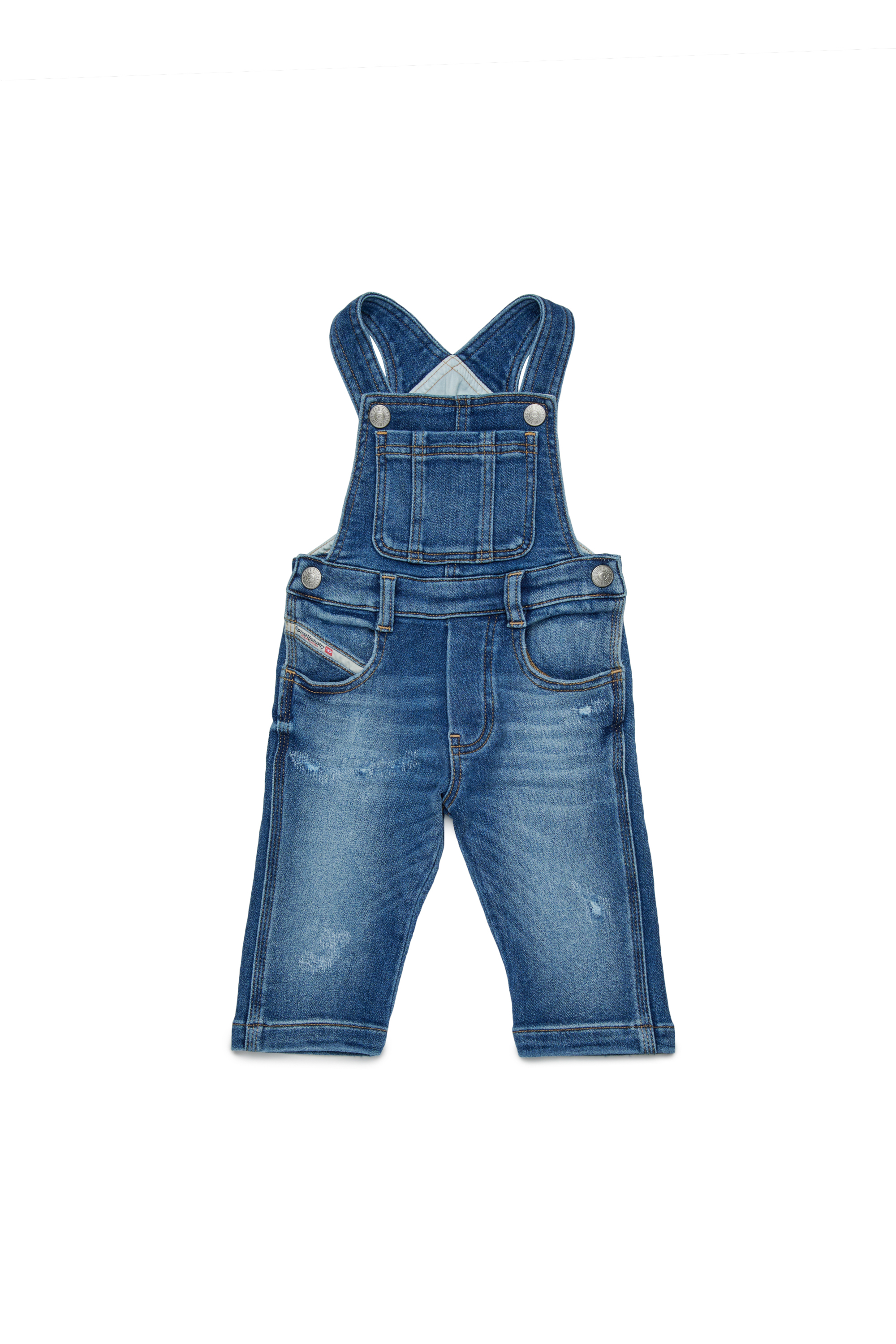 Diesel - JARRIB JJJ, Salopette en coton avec poches Mixte in Bleu - 1