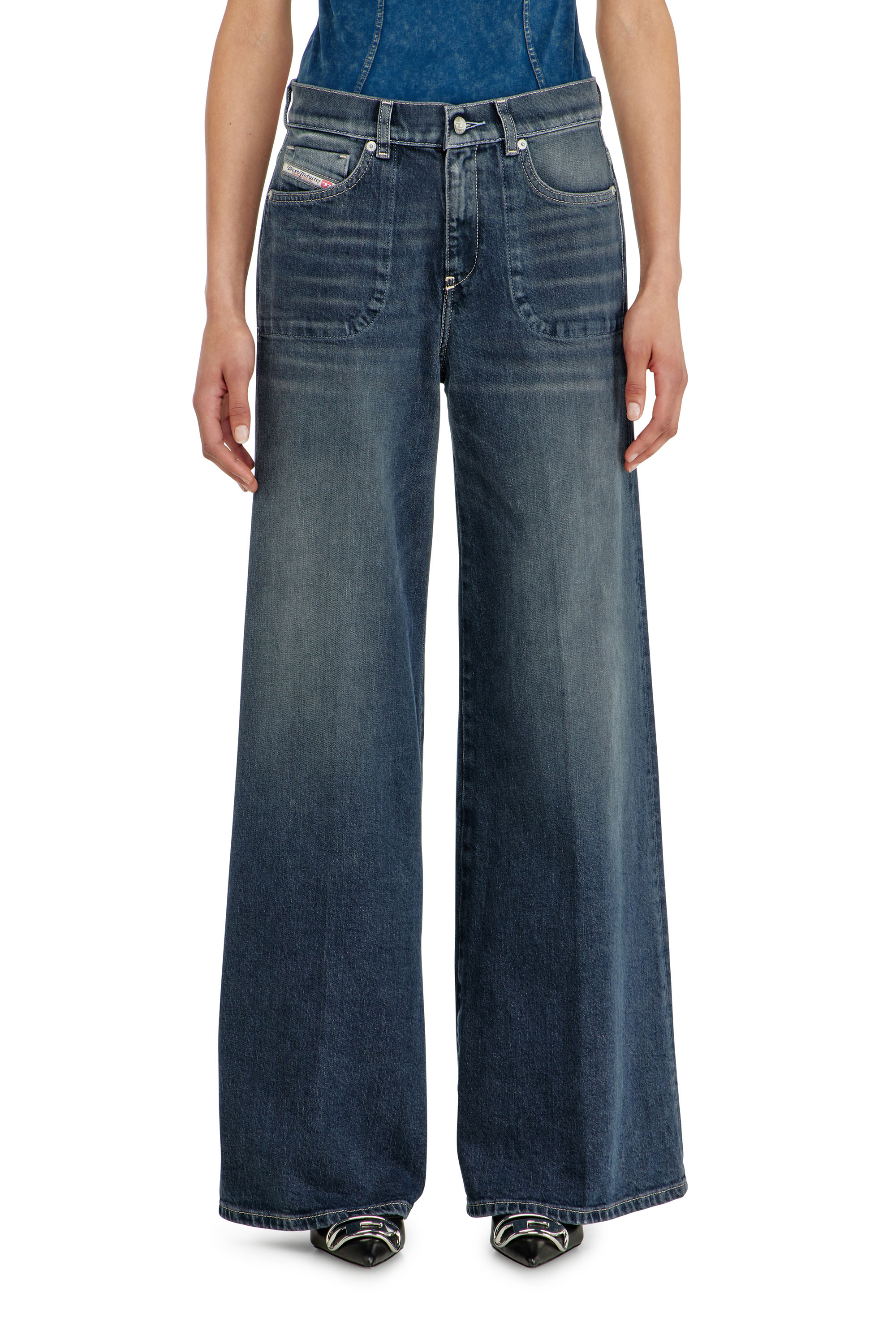 Diesel - Flare Jeans 1978 D-Akemi 007EI Femme, Bleu Fonc&eacute; - Image 4