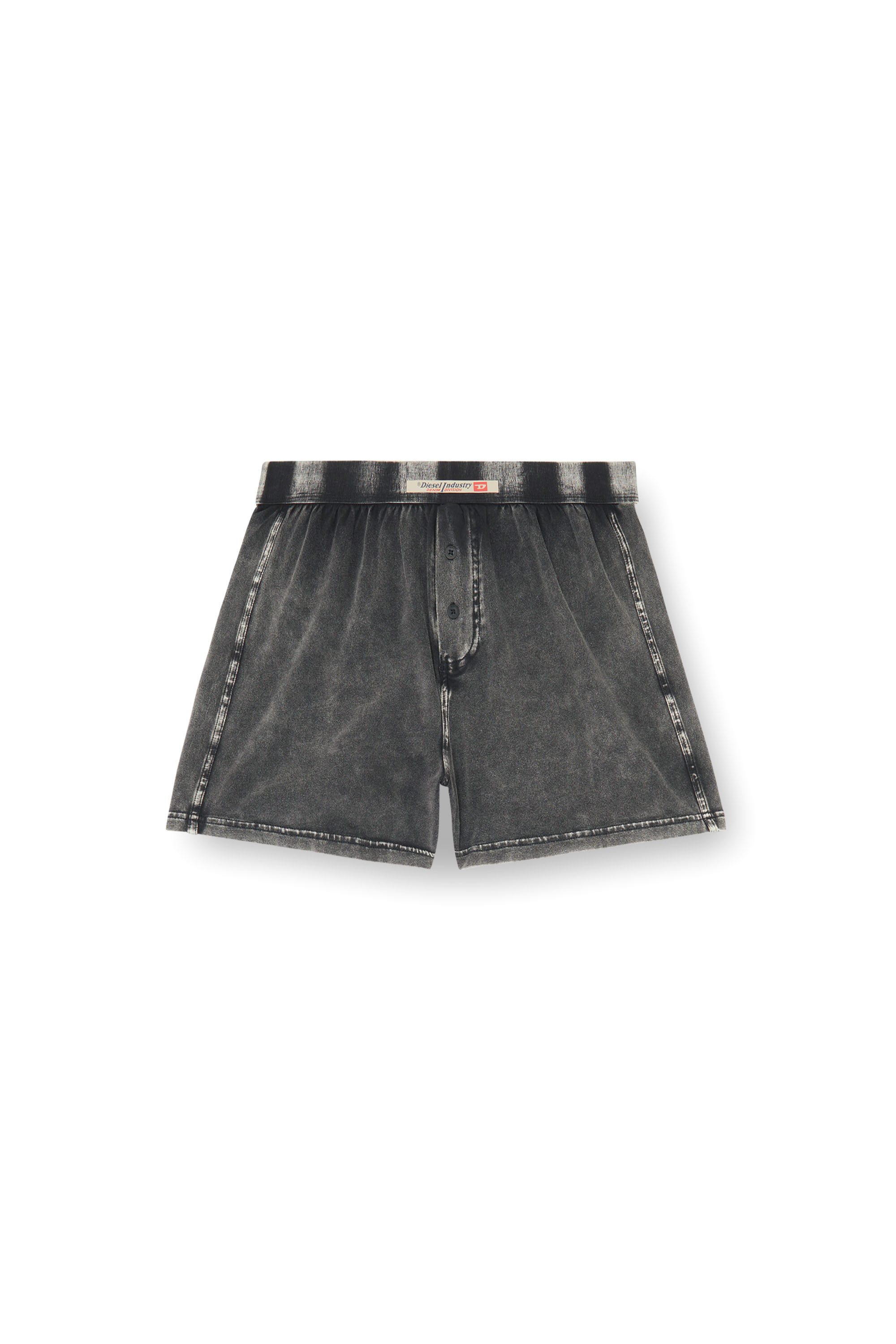 Diesel - STARPER-EL-DNM, Boxer en coton effet denim Homme in Gris - 2