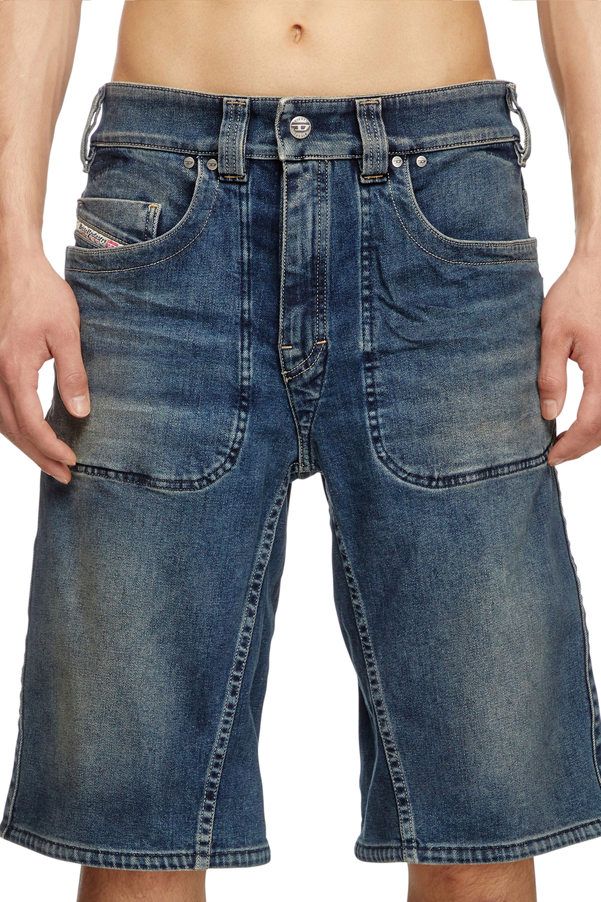 Diesel - D-MACRO-RE SHORT, Bermuda en denim Rehab Homme in Bleu - 5