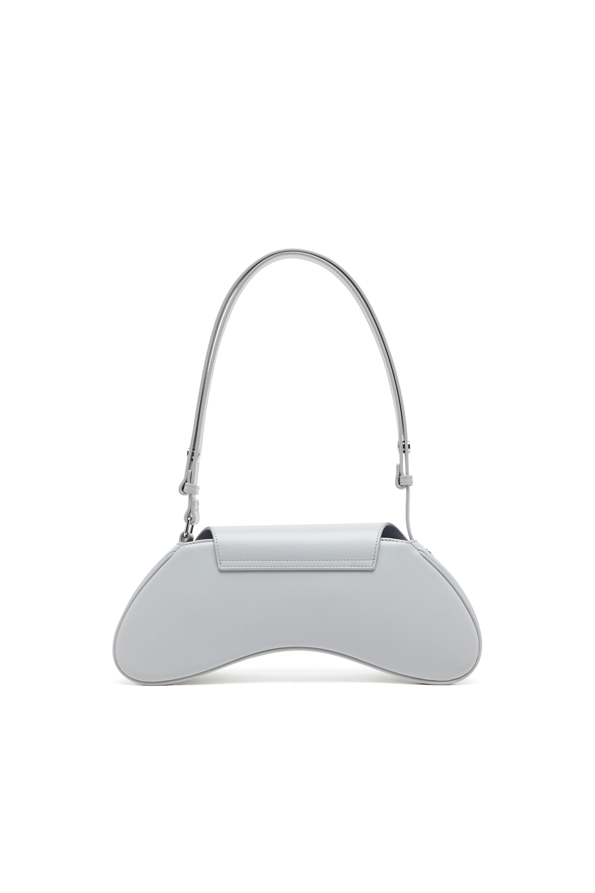 Diesel - PLAY CROSSBODY, Play-Sac à bandoulière en cuir semi-brillant Femme in Gris - 2