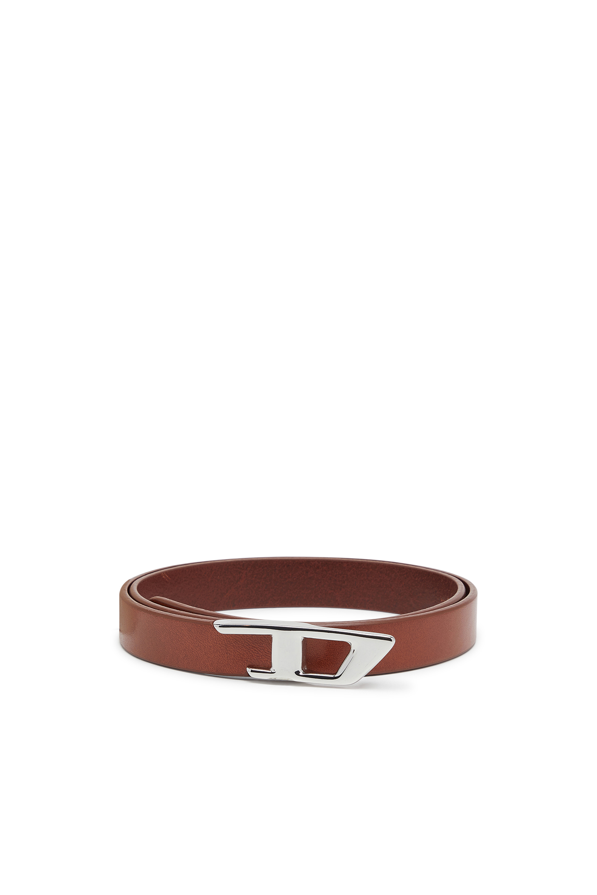 Diesel - B-D LOGO 2.0 20, 2 cm ceinture en cuir avec boucle logo 3D Femme in Marron - 1