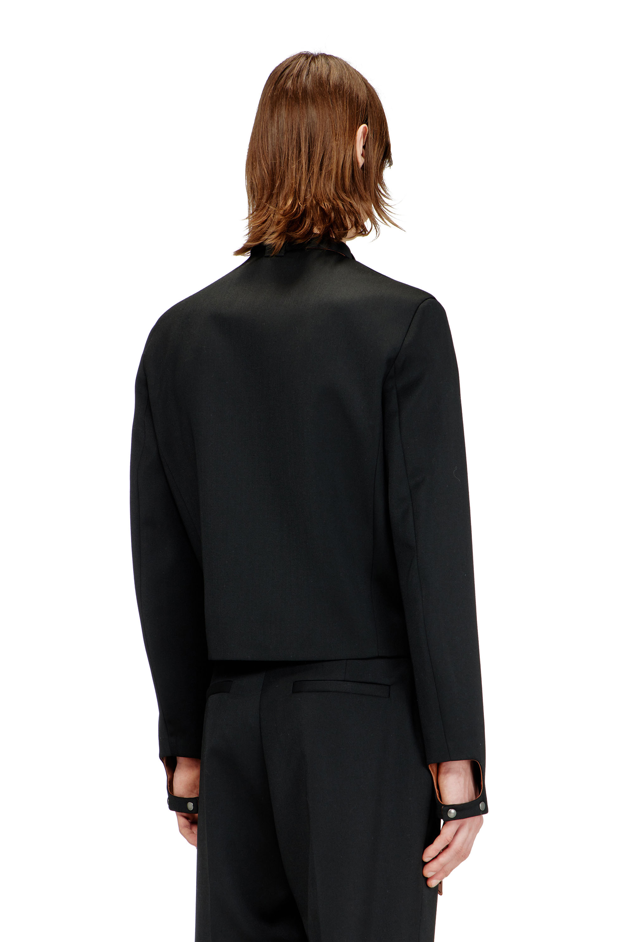 Diesel - J-NURIEL-A, Veste tailleur avec sangle biker au col Homme in Noir - 4