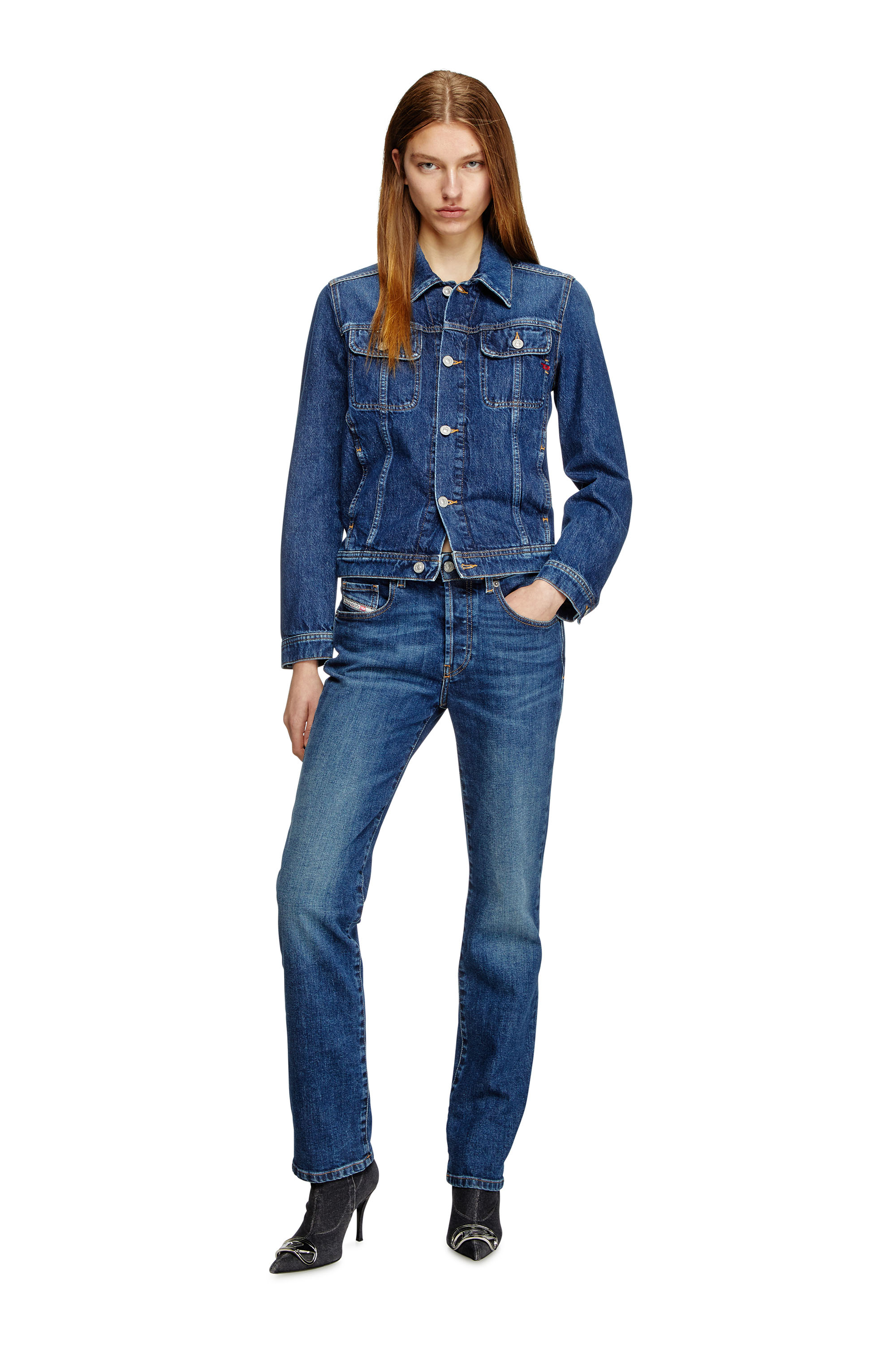 Diesel - DE-BONNY, Veste trucker en denim Femme in Bleu - 2