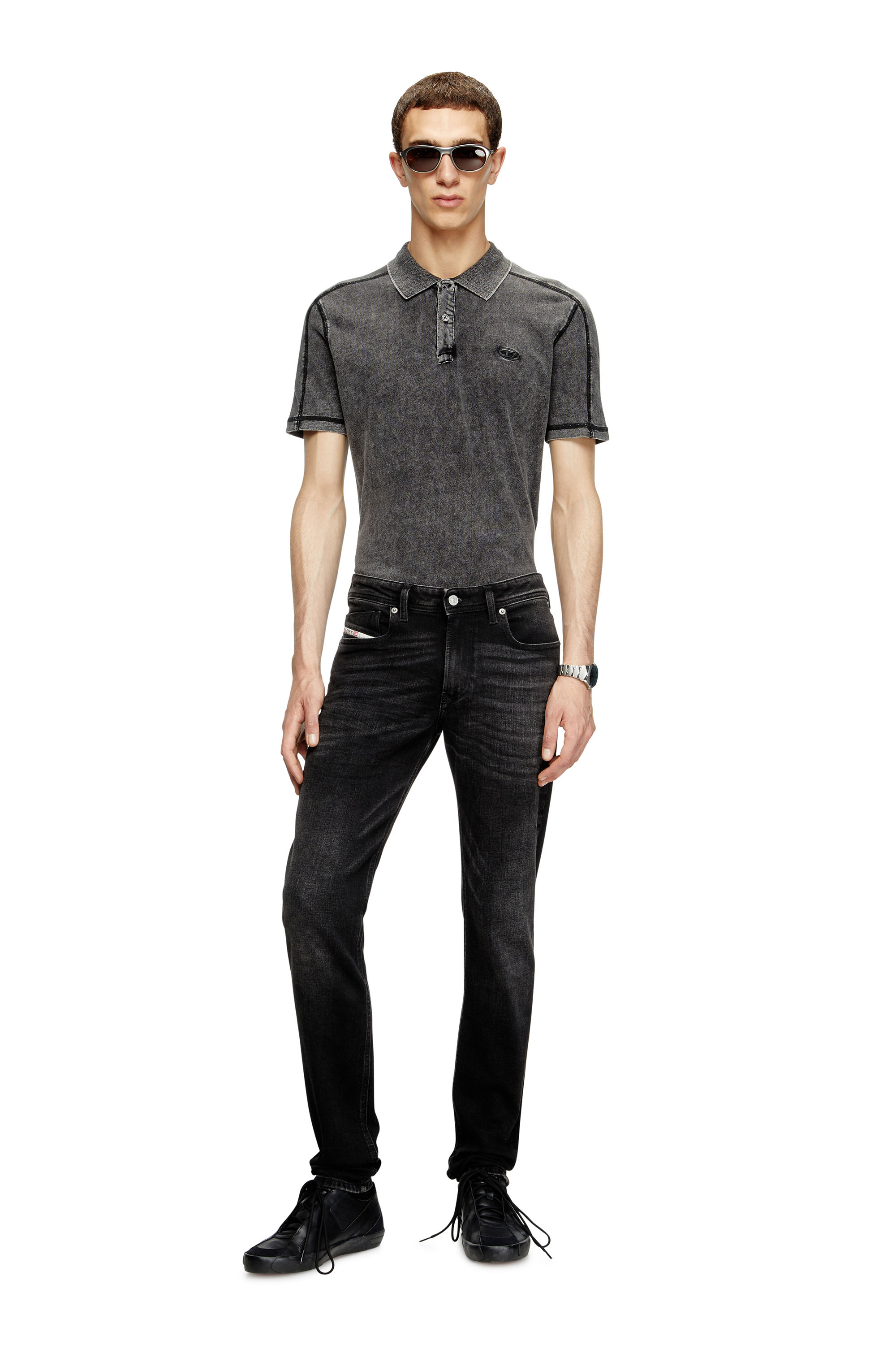 Diesel - Skinny Jeans 1979 Sleenker 0GRDA Homme, Noir/Gris foncé - Image 2