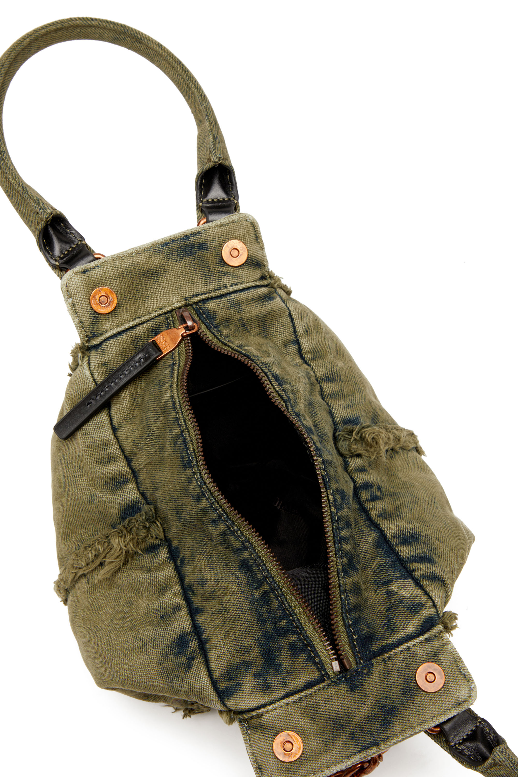 Diesel - D-VINA-XS, D-Vina-Xs-Sac à main en denim usé Femme in Vert - 4