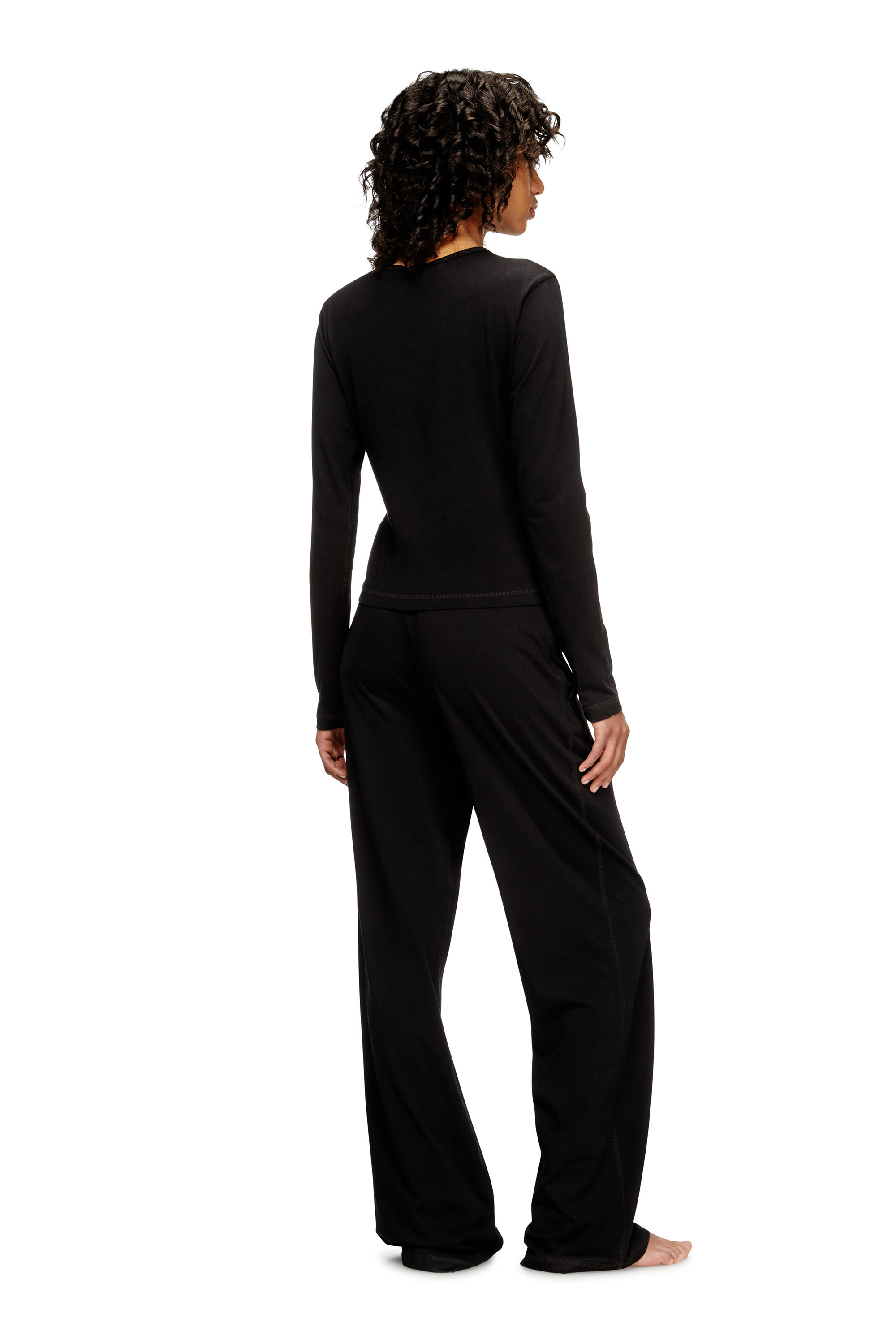 Diesel - SET-GILDA-D-CORE, Pyjama en coton stretch Femme in Noir - 2