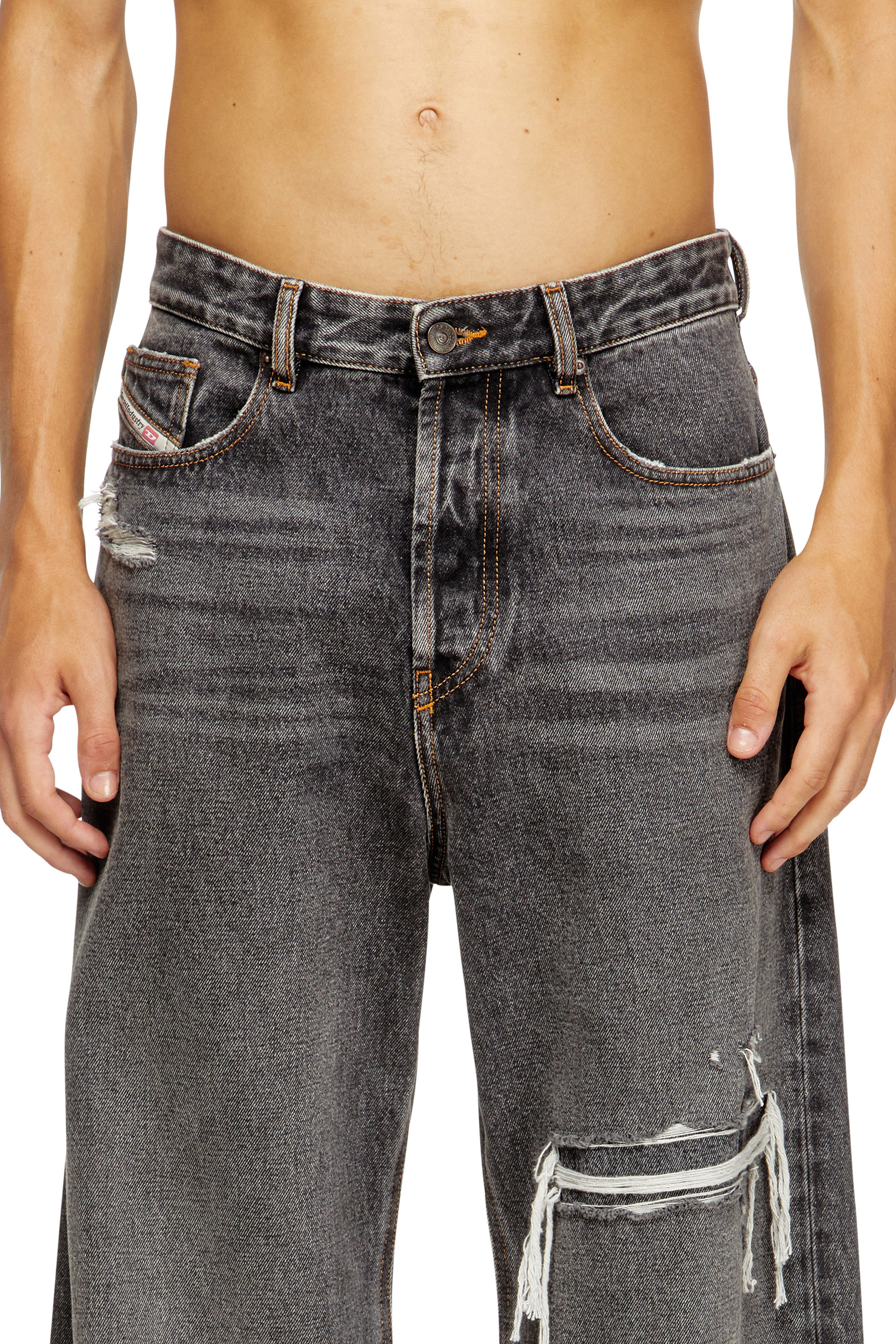 D-RISE Man: Oversized Regular Black/Dark grey Jeans | Diesel