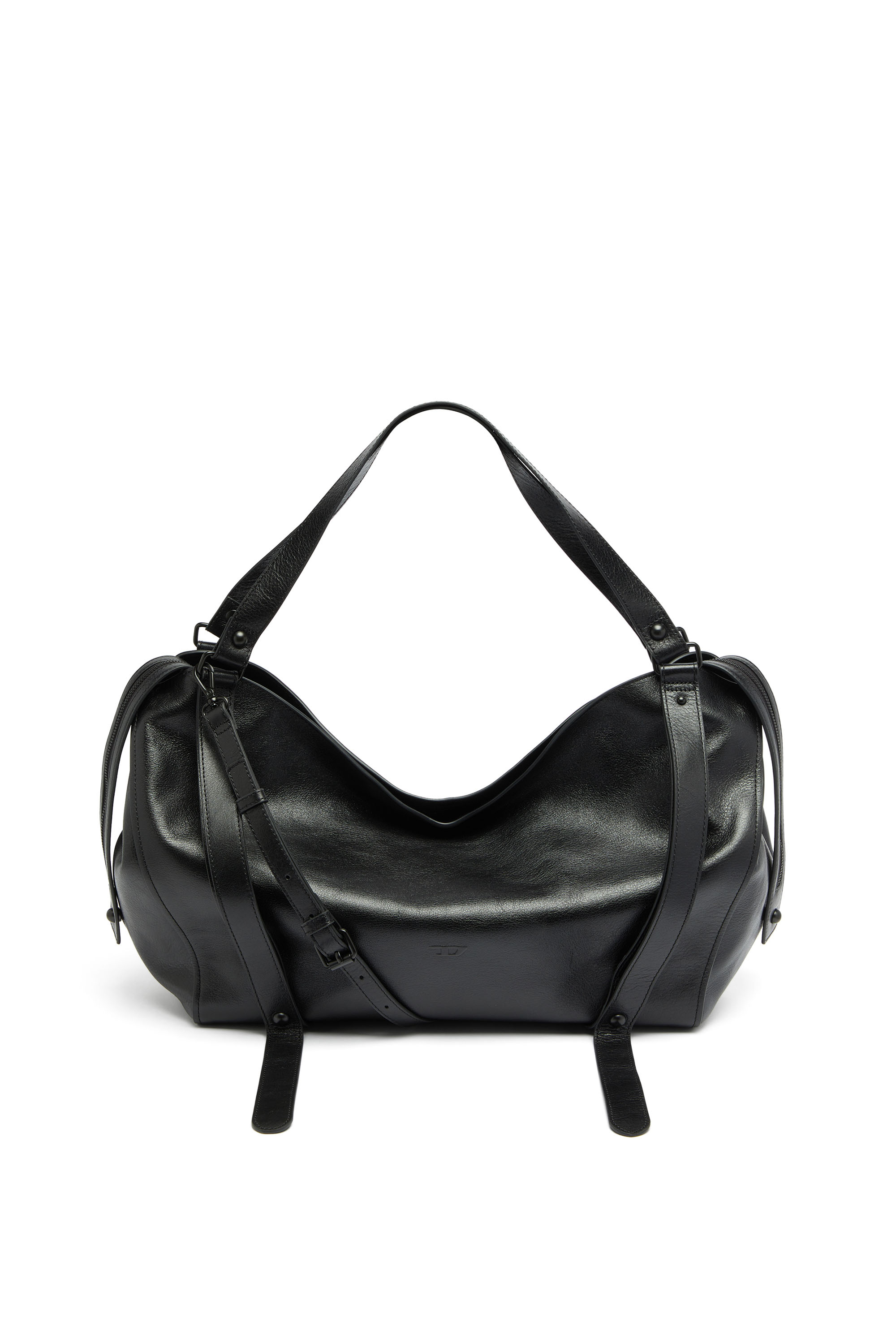 Diesel - D-ONE TOPHANDLE L, D-One-Sac large &agrave; poign&eacute;e sup&eacute;rieure en cuir Mixte in Noir - 1