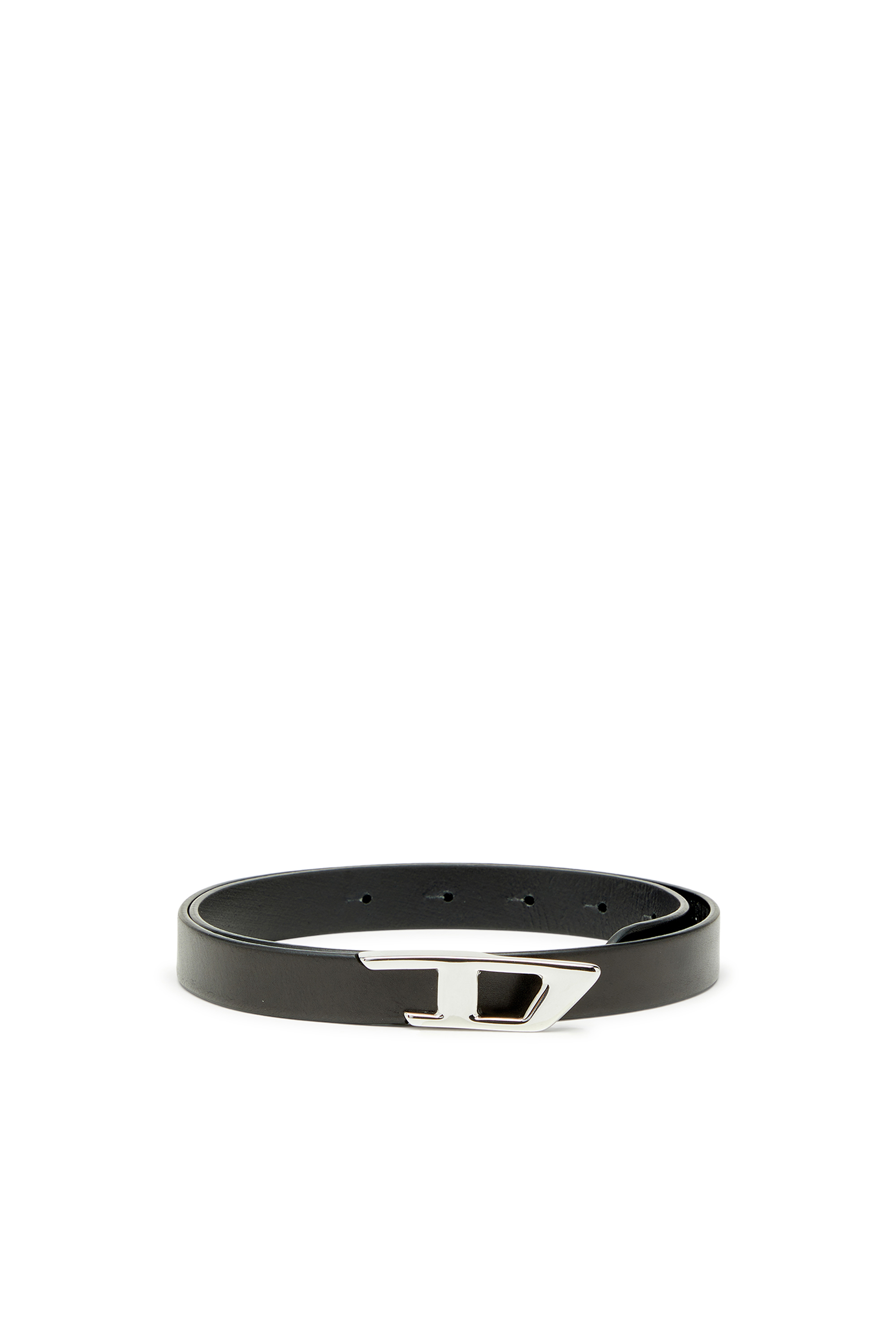 Diesel - B-D LOGO 2.0 20, 2 cm ceinture en cuir avec boucle logo 3D Femme in Noir - 1