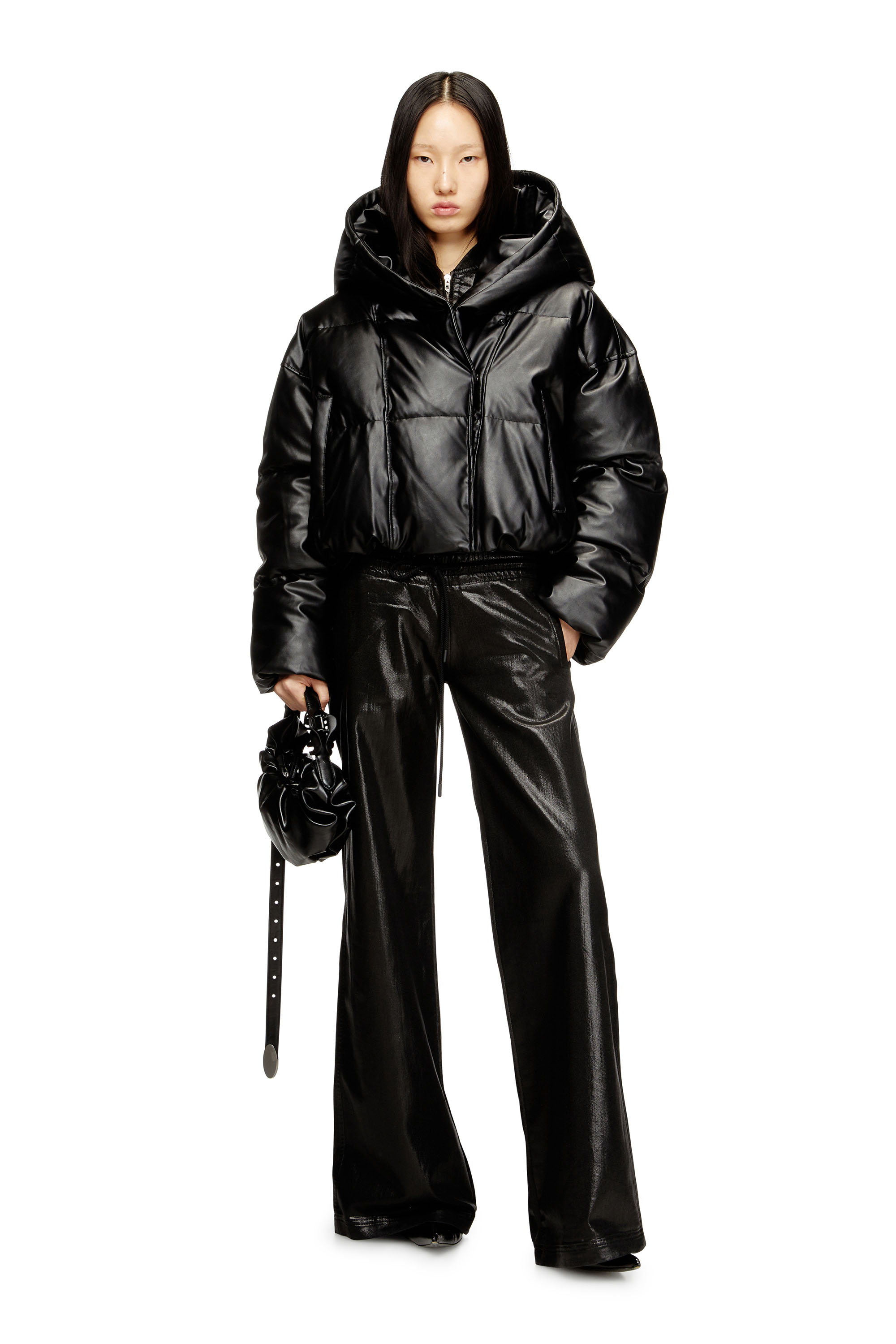 Diesel - GRAB-D HOBO S, Grab-D-Sac hobo noir &agrave; bandouli&egrave;re effet ceinture Femme in Noir - 2