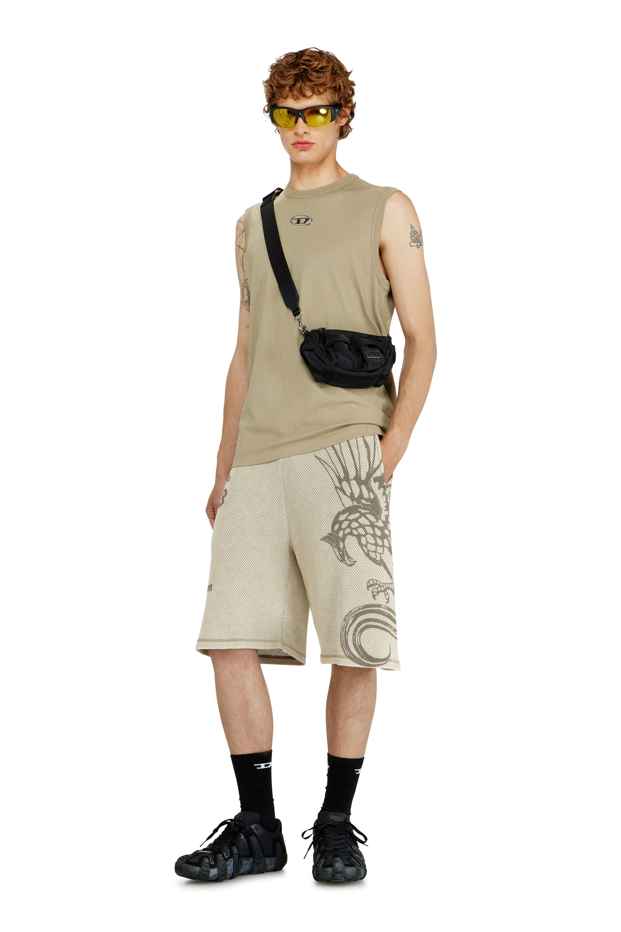 Diesel - MULTI-PKTS CROSSBODY XS X, Multi-Pkts - Petit sac multipoches en &eacute;toffe utilitaire Mixte in Noir - 2