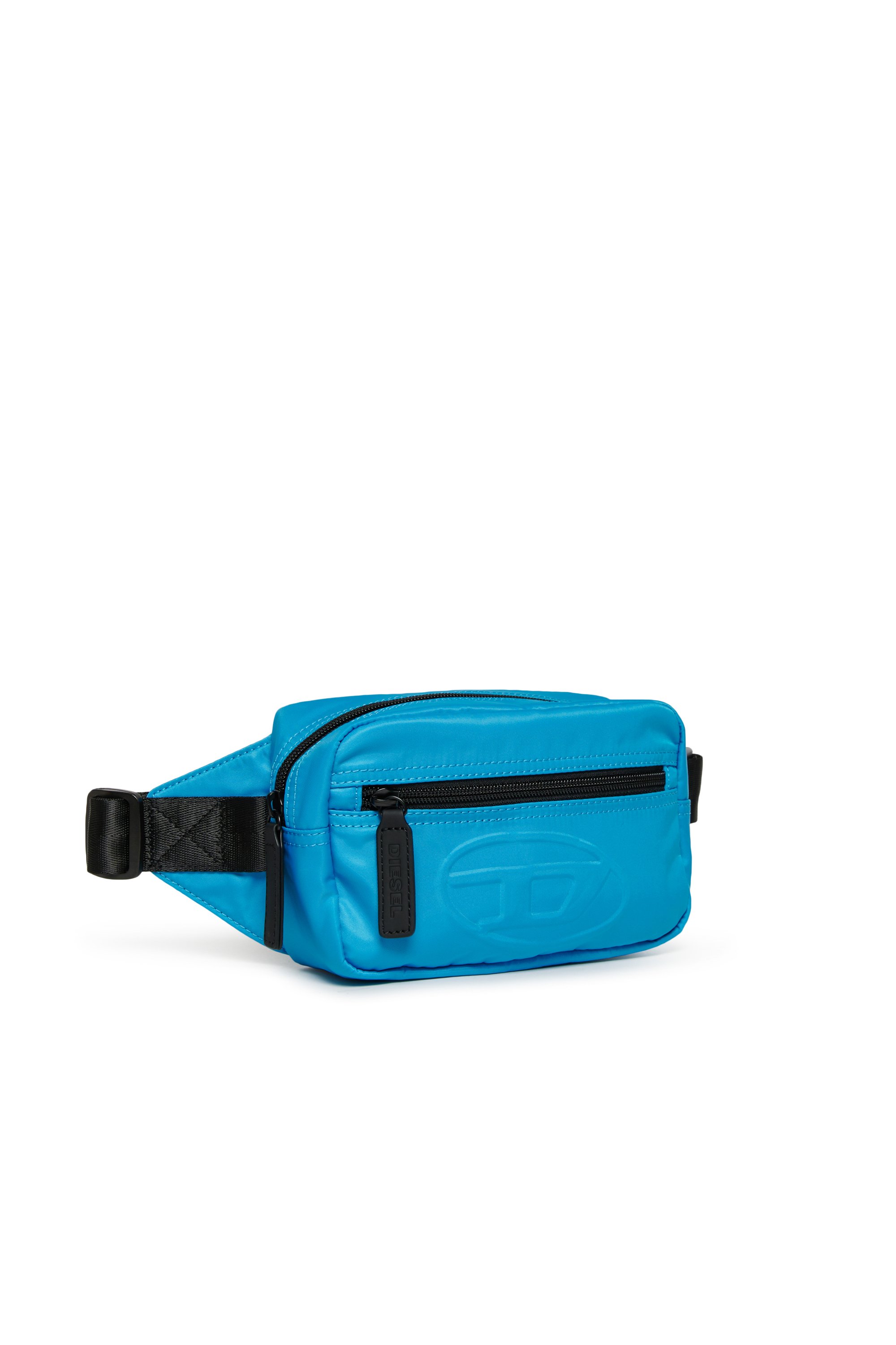 Diesel - WDEMBOSSED, Sac banane en nylon avec logo embossé Mixte in Bleu - 3