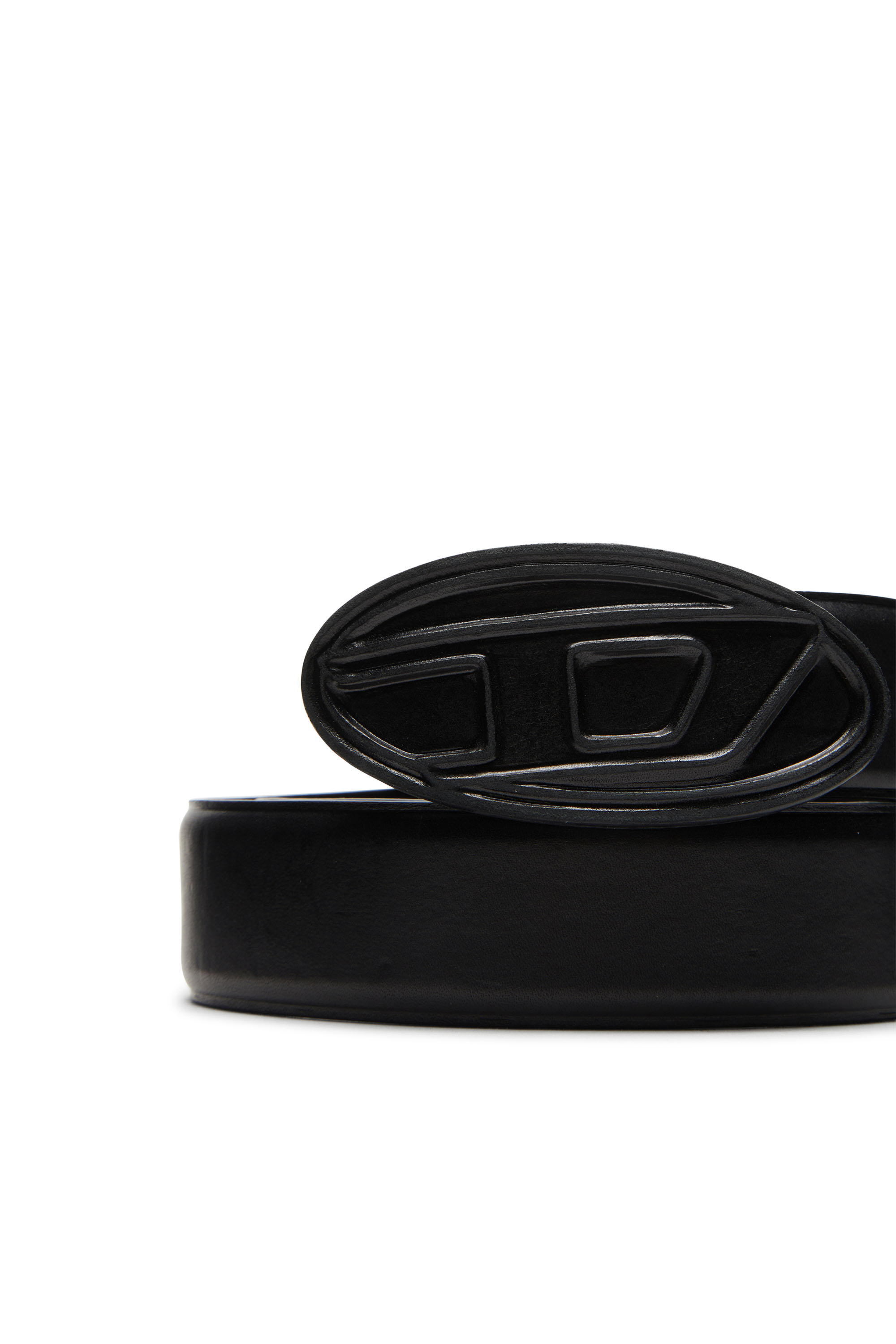Diesel - B-1DR SCRATCH, Ceinture 4 cm en cuir avec boucle recouverte de cuir Homme in Noir - 3