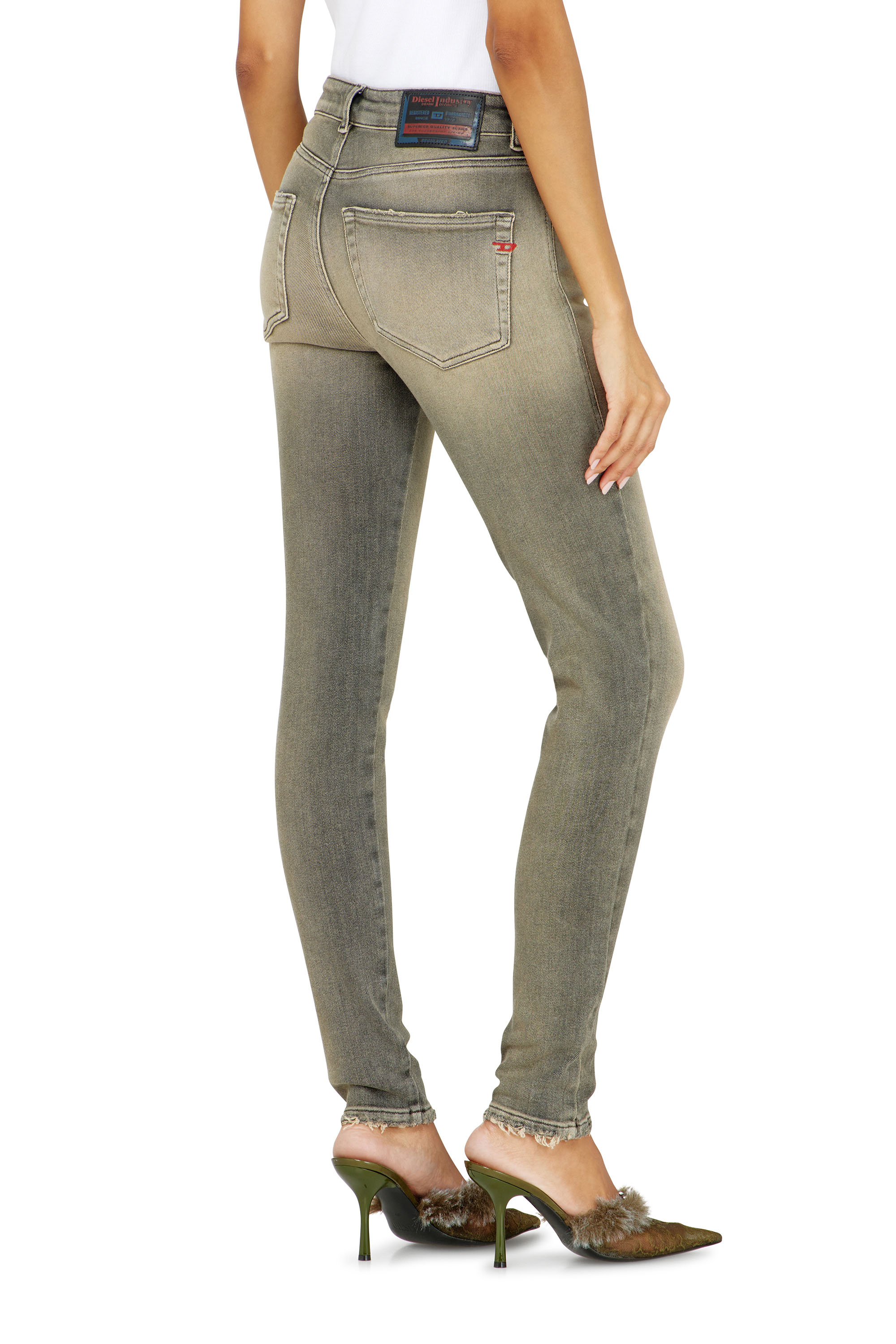 Diesel - Skinny Jeans 2017 Slandy 09P32 Femme, Gris - Image 5