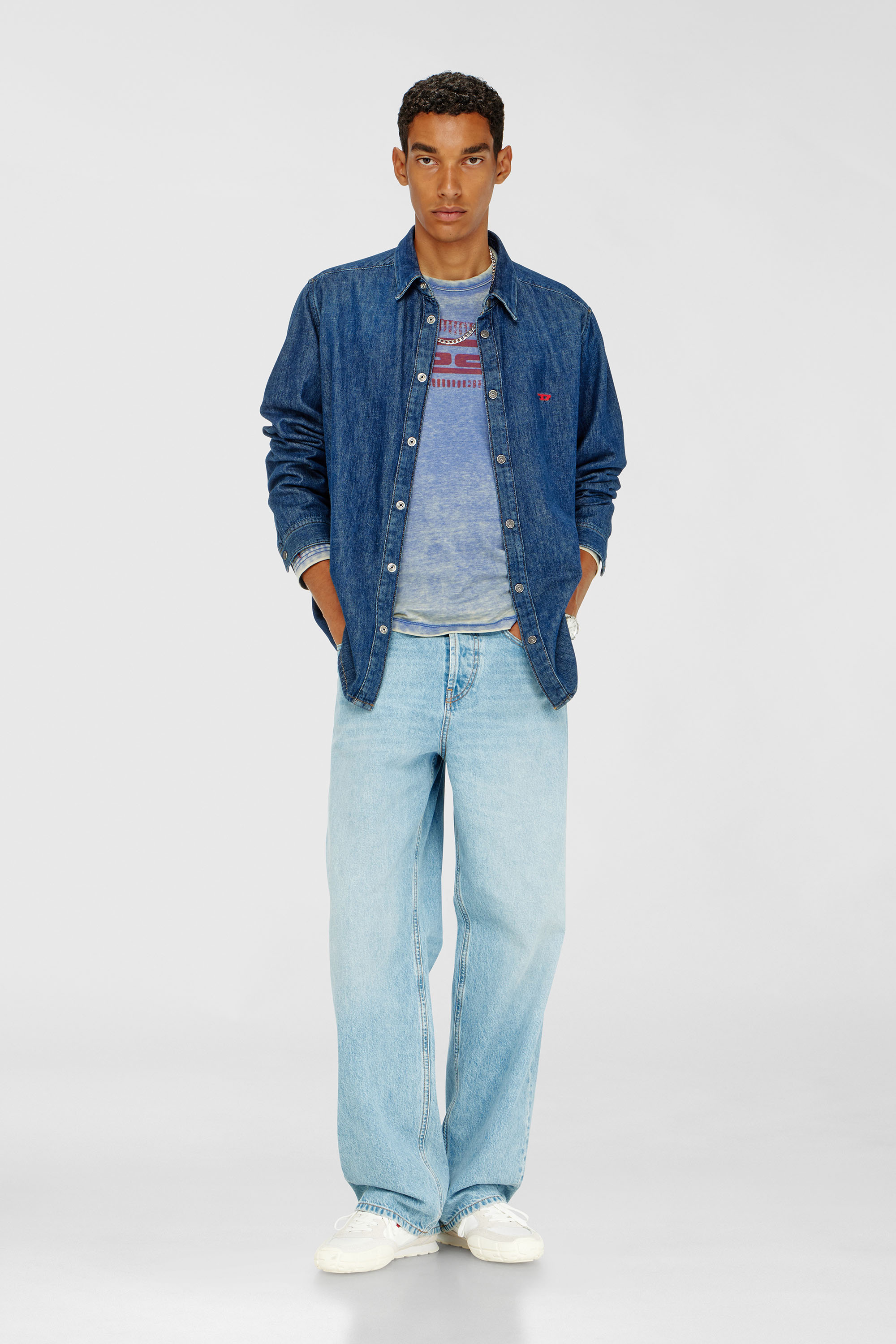 Diesel - D-SIMPLY, Chemise en denim Homme in Bleu - 1