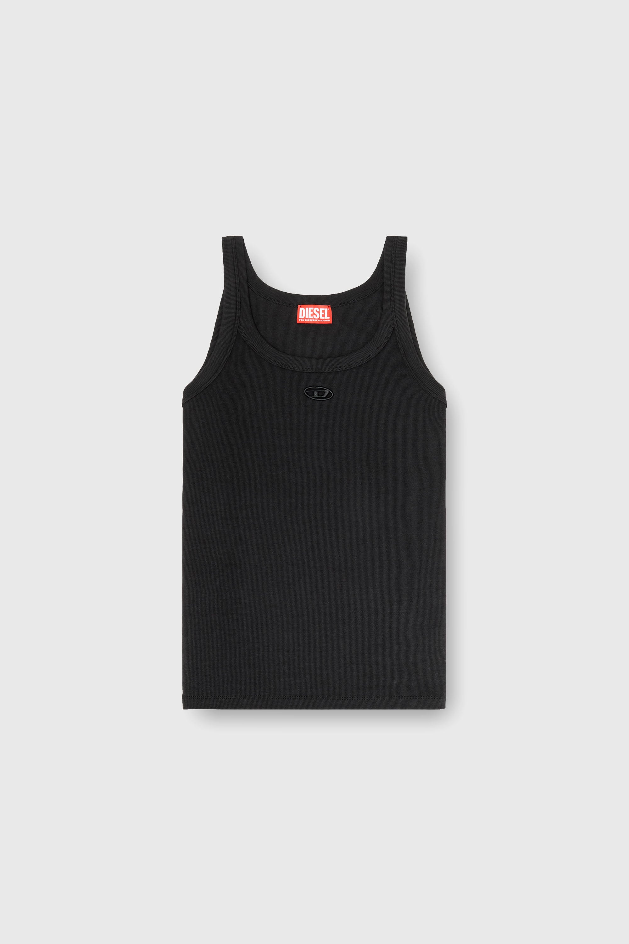 Diesel - T-WIFE-DCO, D&eacute;bardeur slim en coton avec logo Oval D Homme in Noir - 2