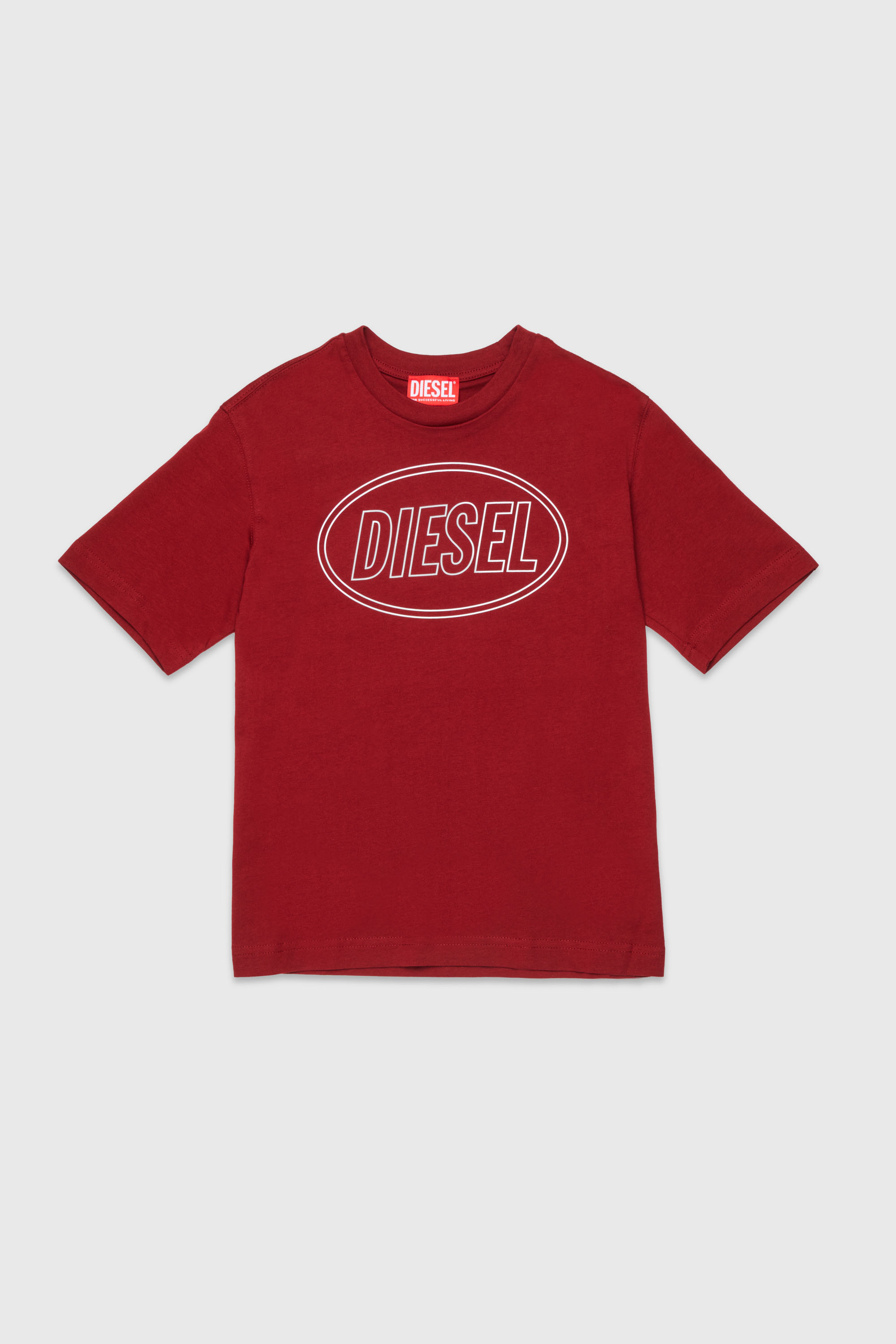 Diesel - TCIRCLE OVER, T-shirt en coton avec imprim&eacute; Diesel Homme in Rouge - 1