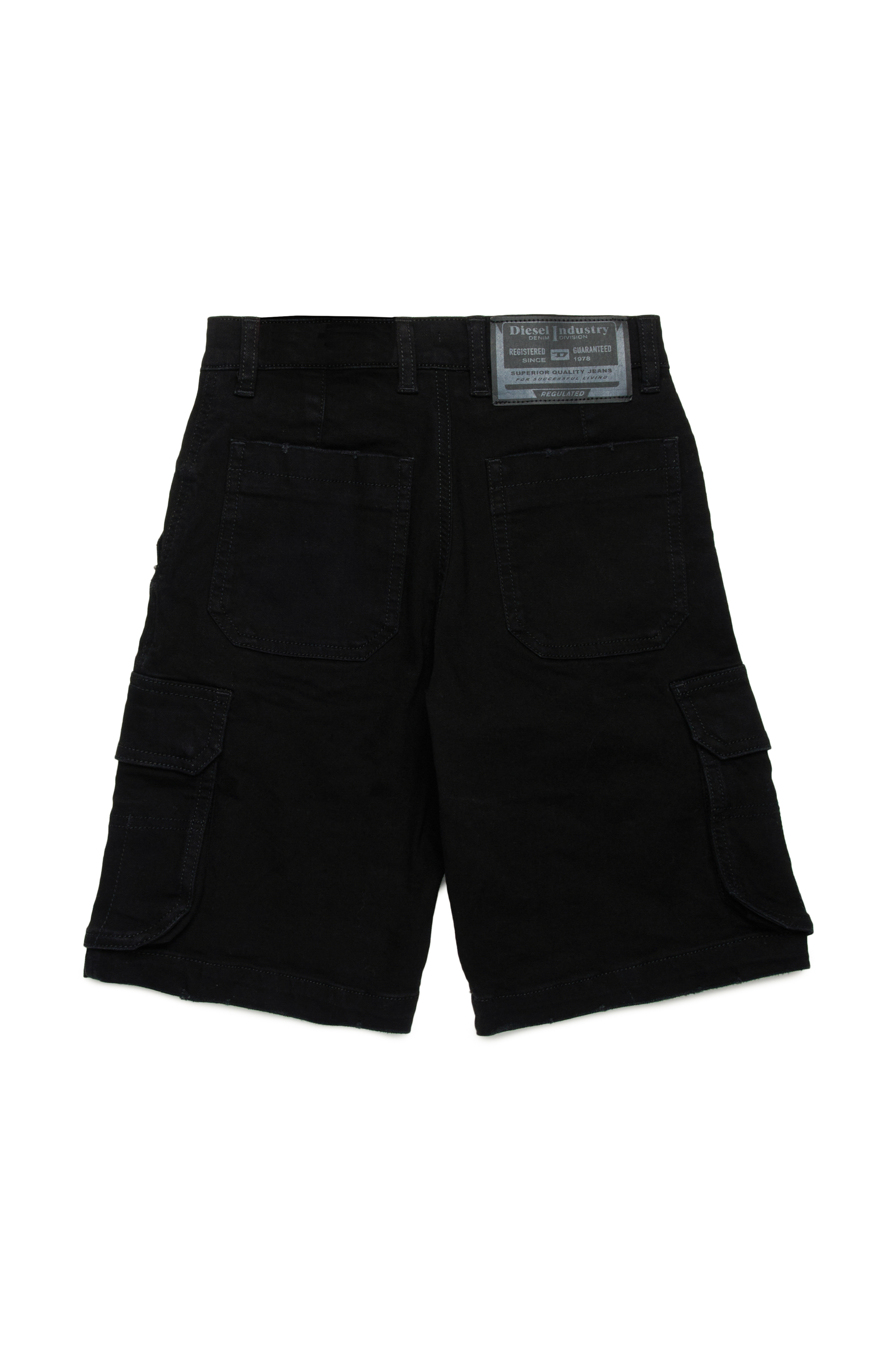 Diesel - PFISH-CARGO-SH-J, Short cargo en denim Homme in Noir - 2