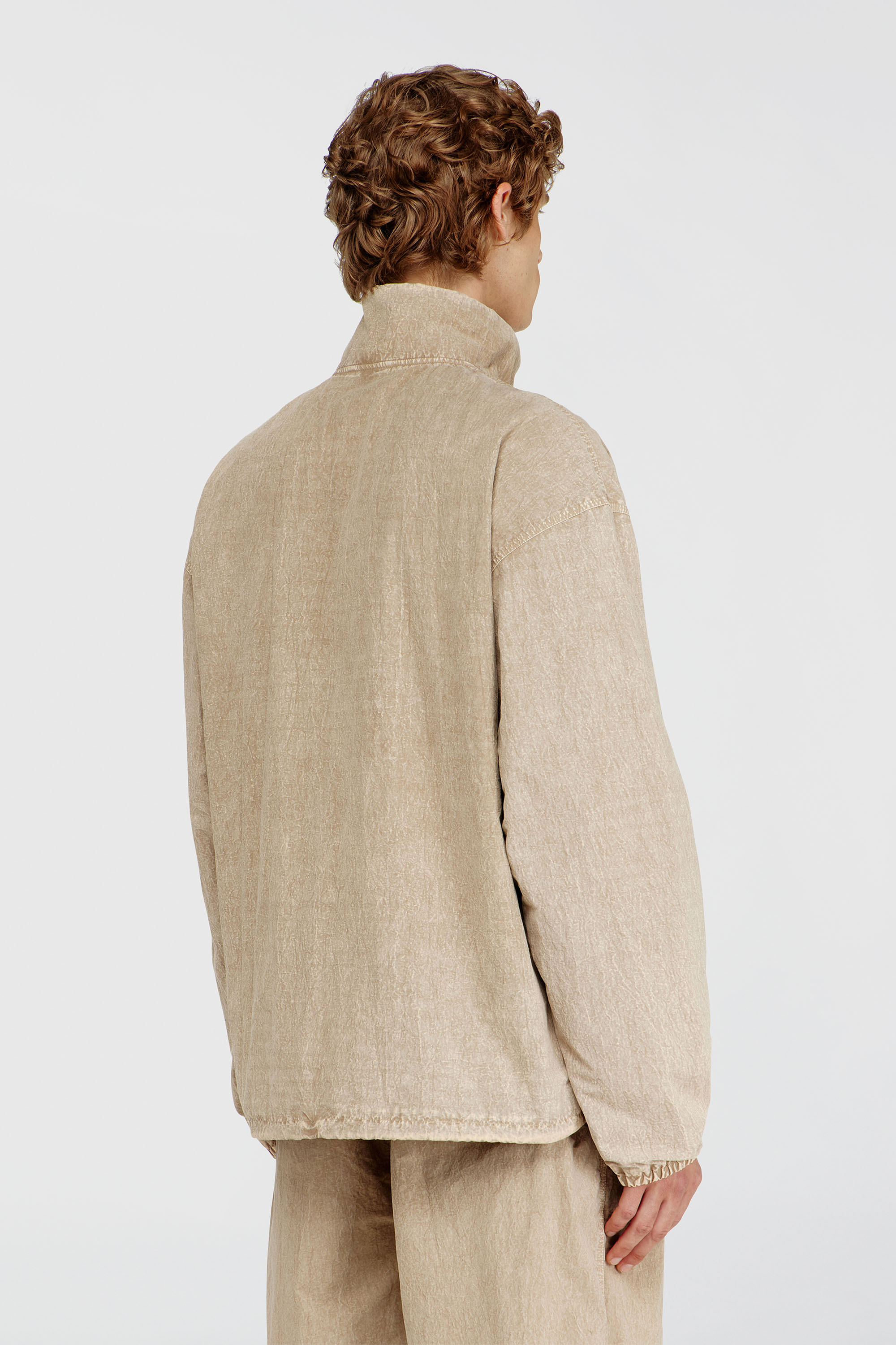 Diesel - J-CORSE-PLBH, Veste taslan trait&eacute;e avec finition sp&eacute;ciale Homme in Beige - 4