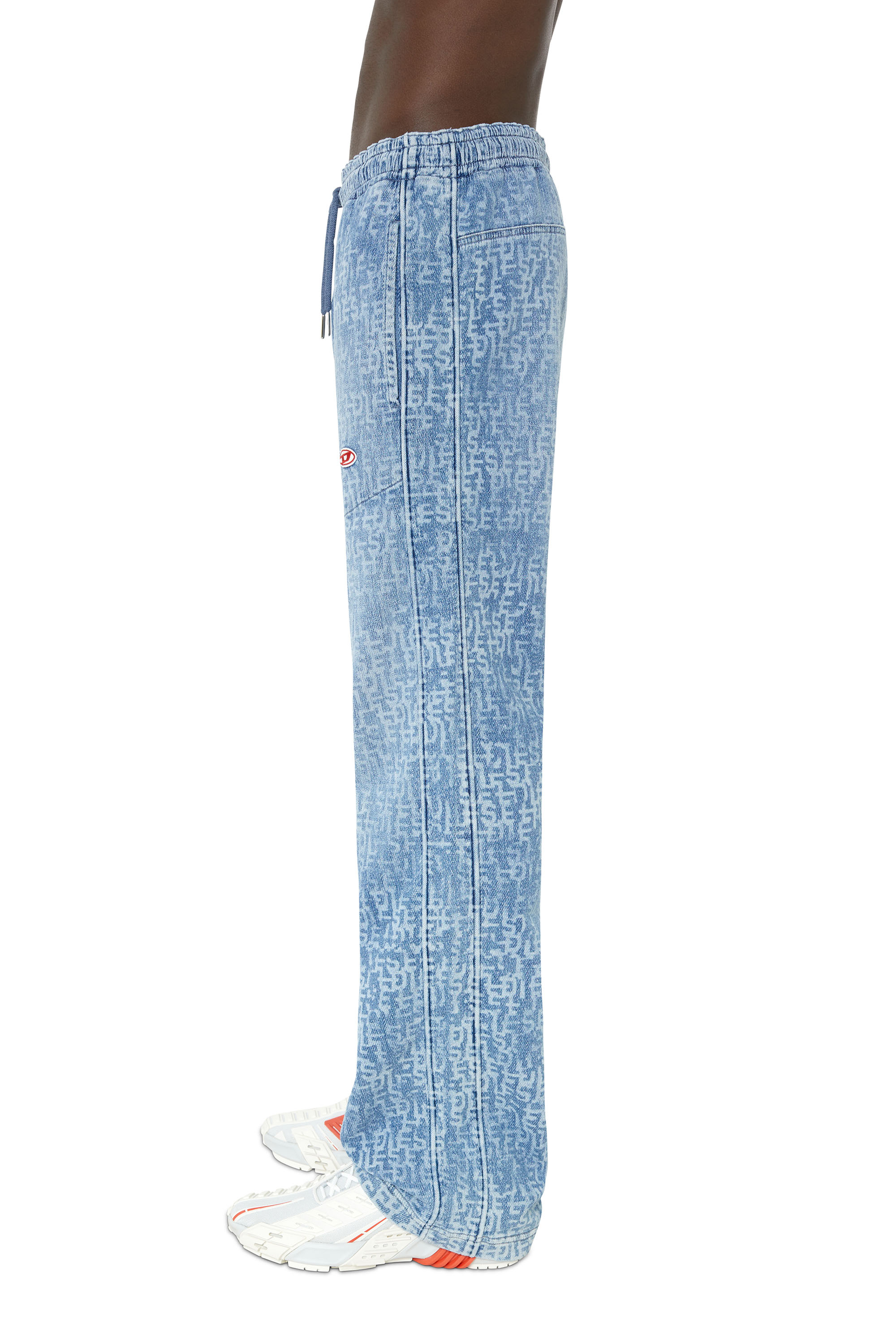 Diesel - D-Martians Track Denim 09E27 Straight, Light Blue - Image 4