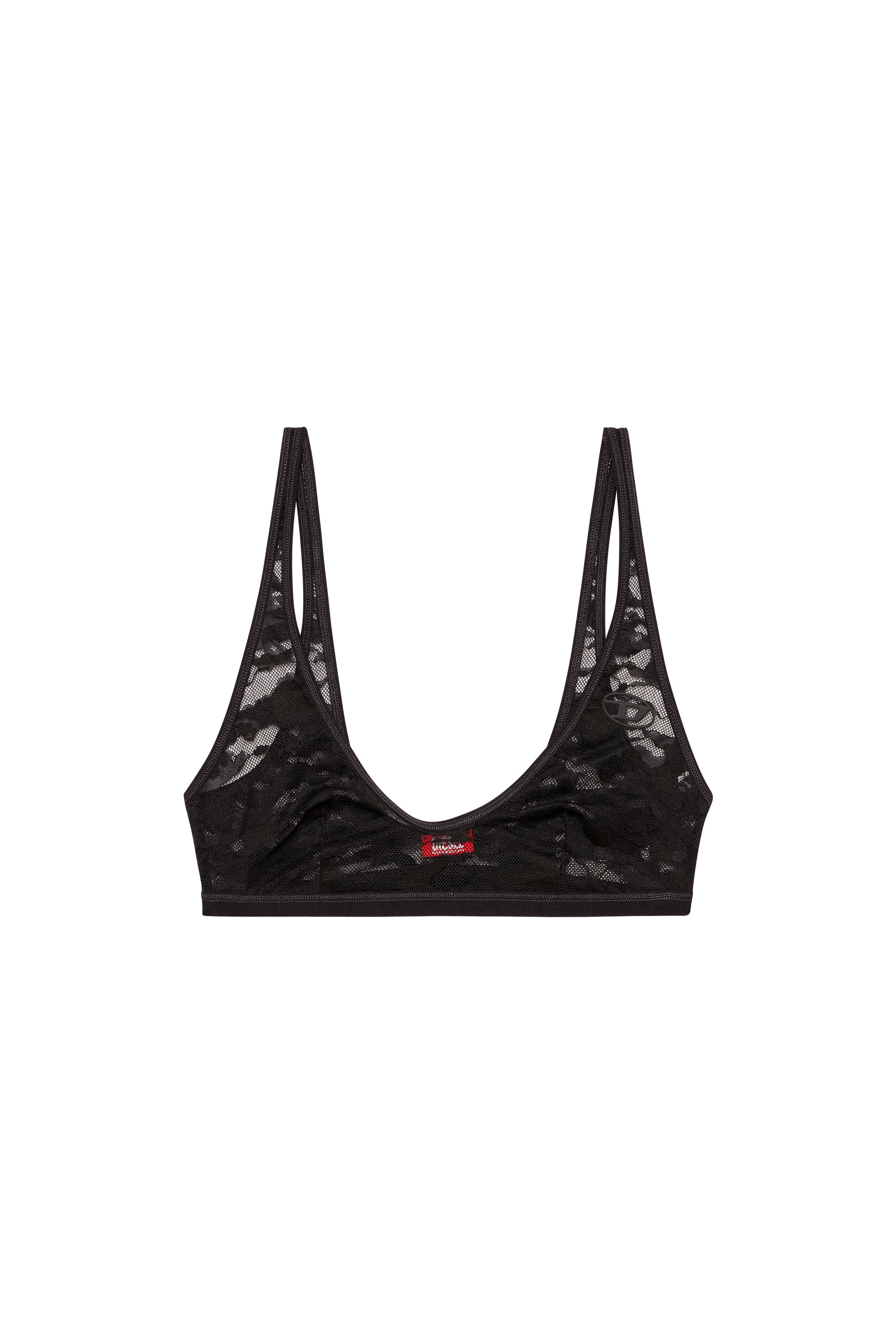 Diesel - TANIA-UTLT, Brassière en dentelle camouflage Femme in Noir - 4