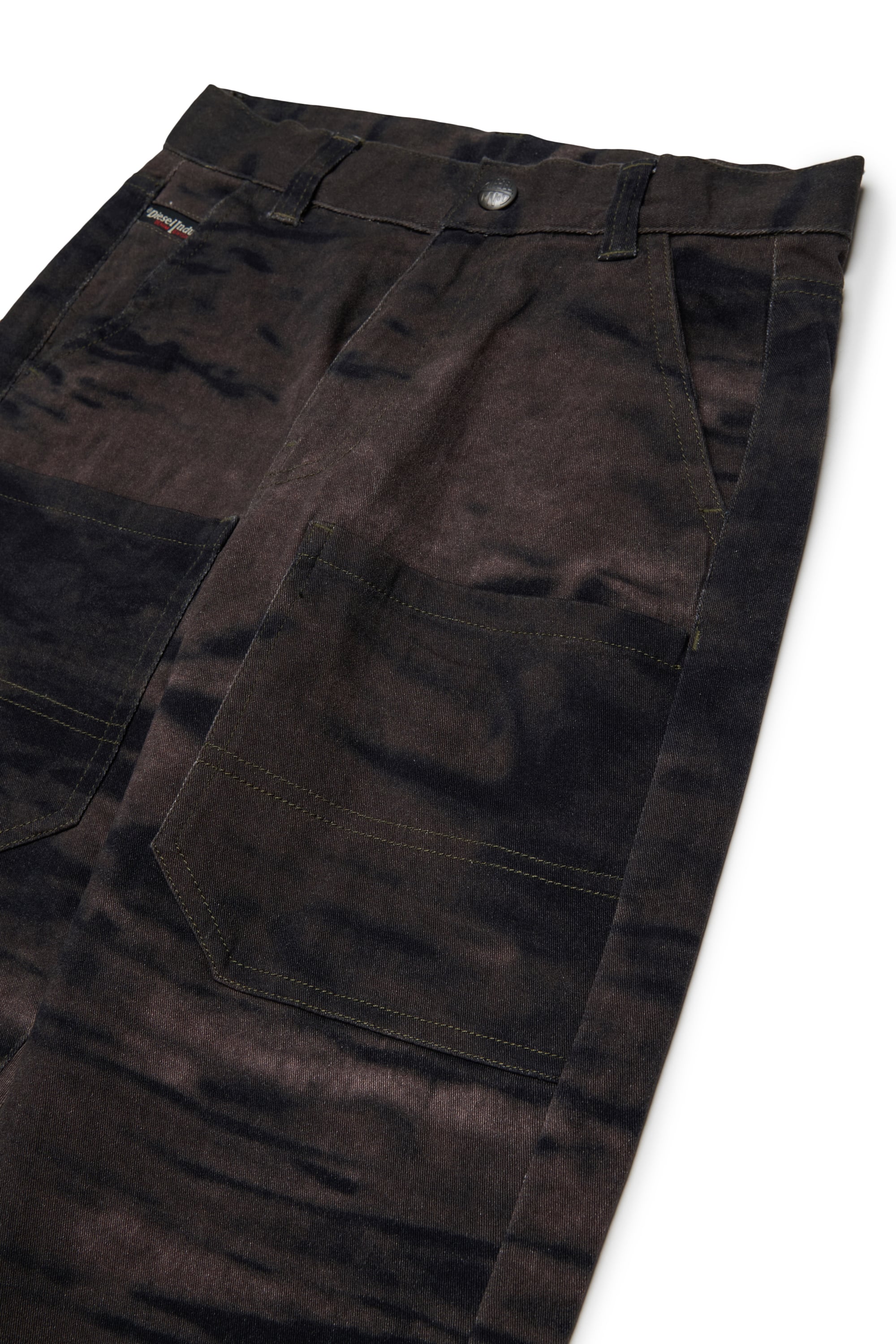 Diesel - PJAKE, Pantalon en coton stretch effet chin&eacute; Homme in Vert - 3