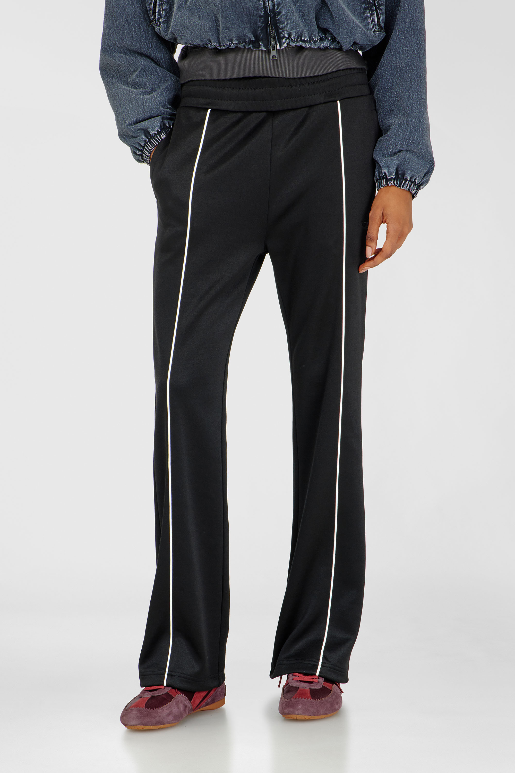 Diesel - P-LOCKINGIN-OD, Pantalon de surv&ecirc;tement avec passepoil contrastant Femme in Polychrome - 1