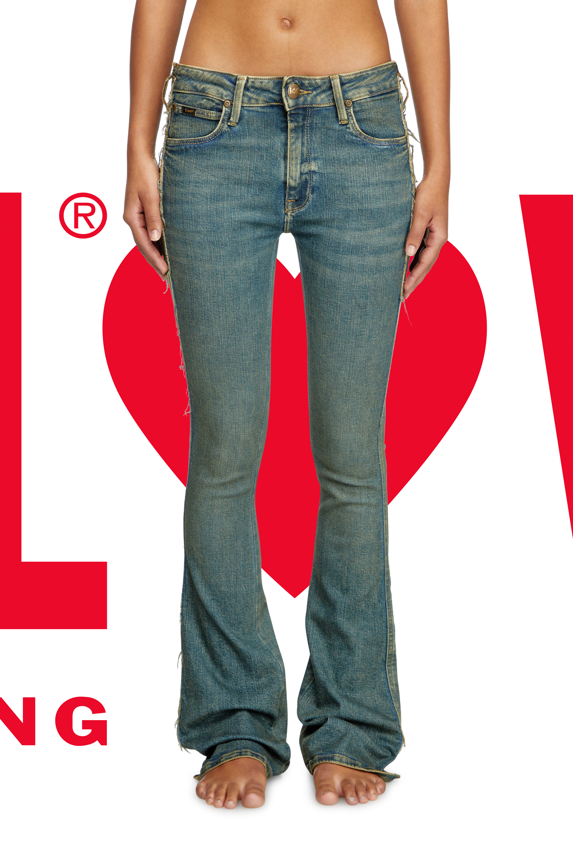 Diesel - Regular Jeans Dieseloves 02 09N01 Femme, Bleu Foncé - Image 3